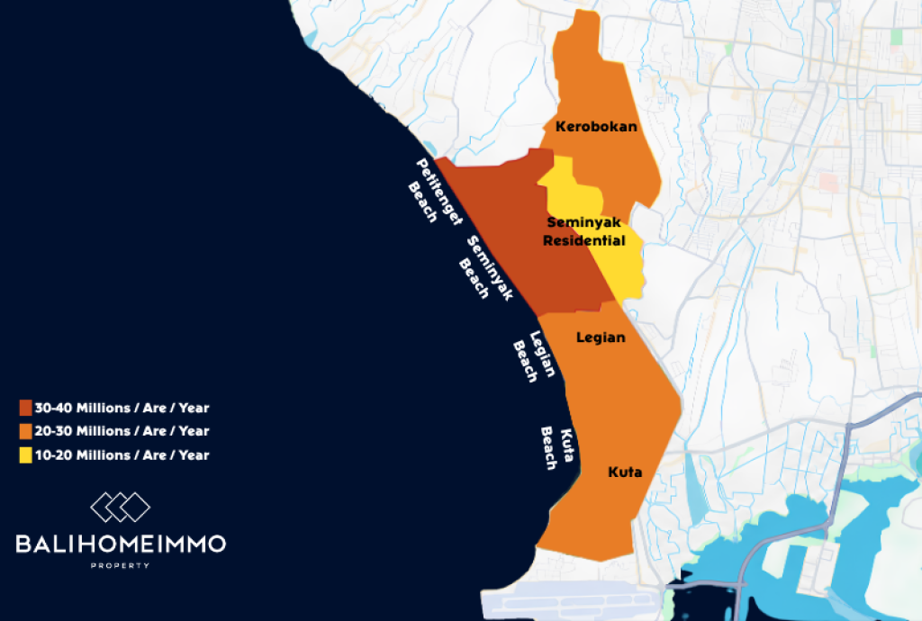 Peta Harga Tanah Kuta-Legian - Bali real estate insights