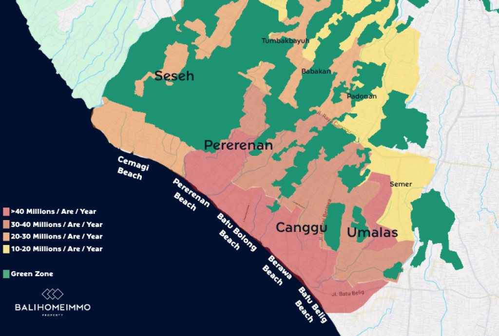bali-home-immo-canggu-to-seseh-land-price-map
