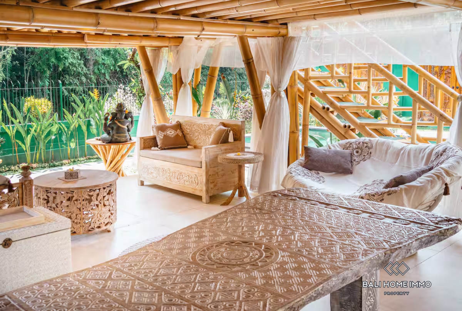 1 BEDROOM BAMBOO VILLA WITH RIVER AND JUNGLE VIEW FOR SALE IN SUKAWATI view 2