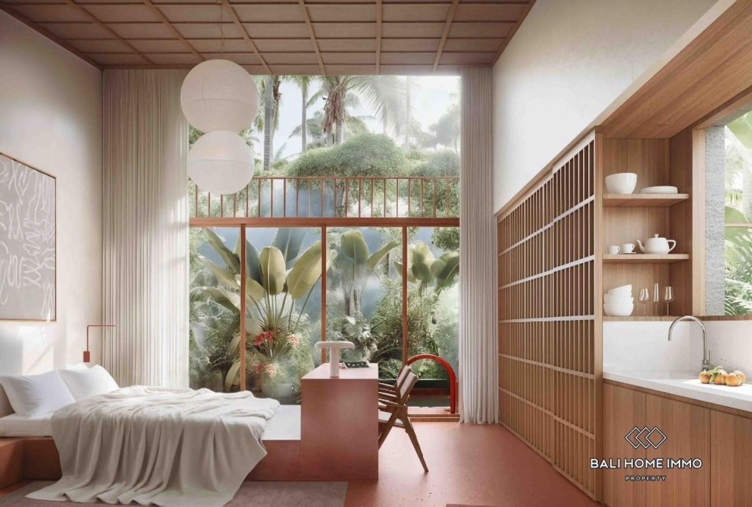 Appartement 1 chambre sur plan à vendre à Ubud, Bali view 4
