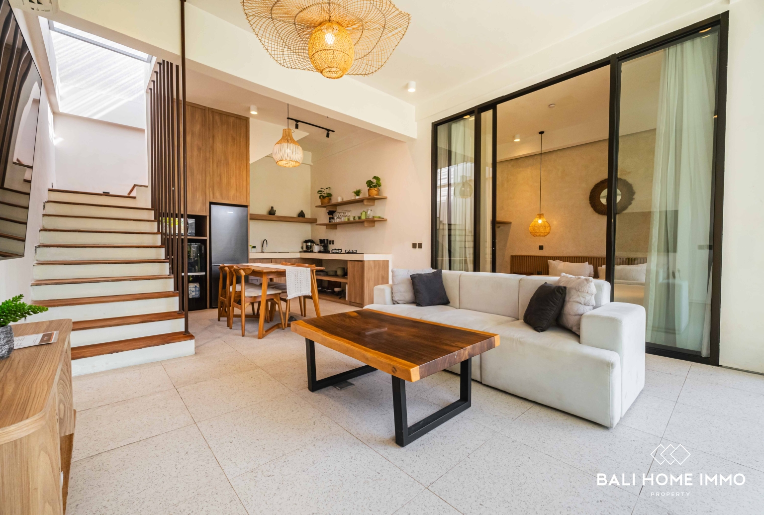 Villa moderne de 2 chambres à vendre à Bali Pererenan côté nord view 8