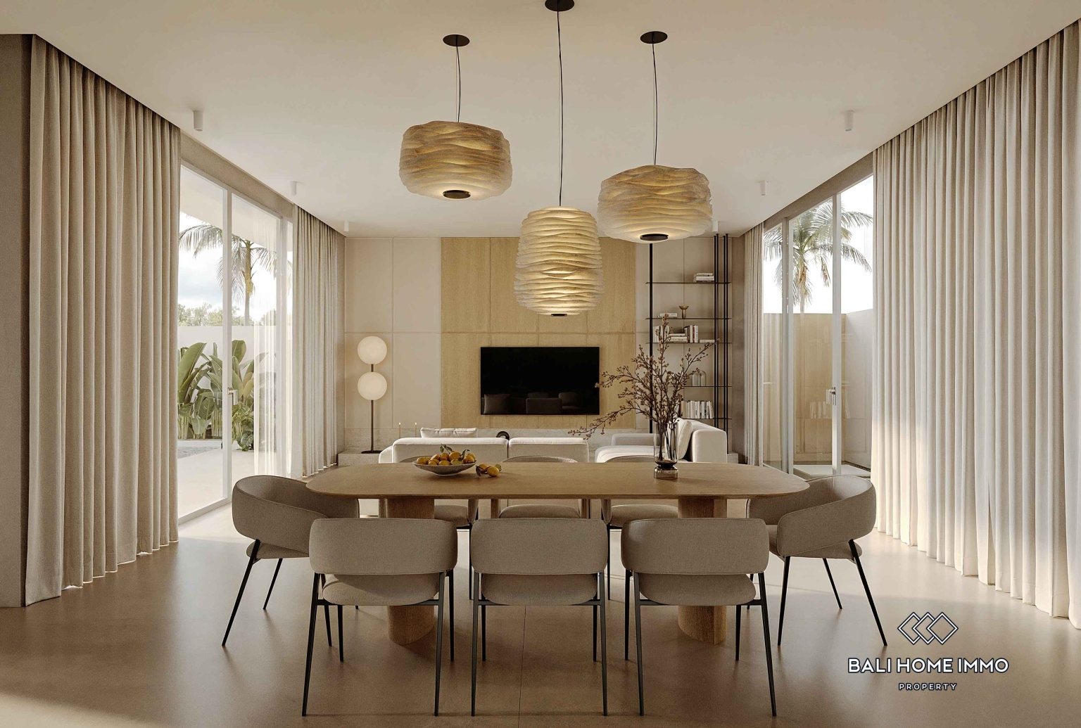 3-Bedroom Luxury Villa in Exclusive Residence for Sale near Seseh Beach Bali view 5