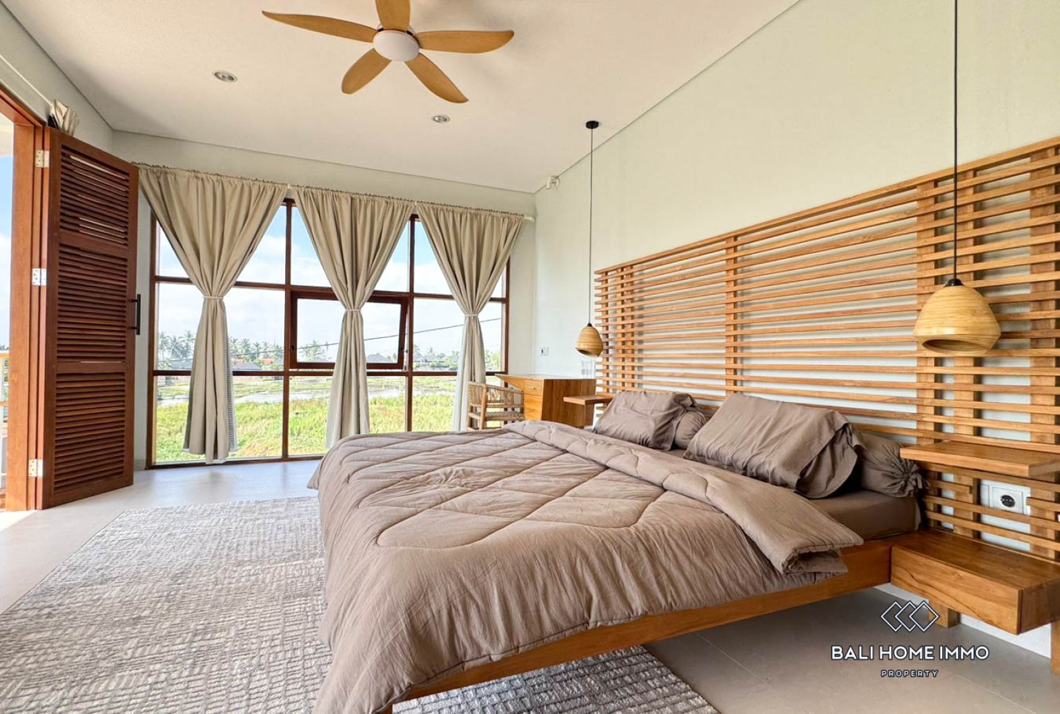 3 Bedroom Villa with Rice Field Views For Rent in Ubud view 6