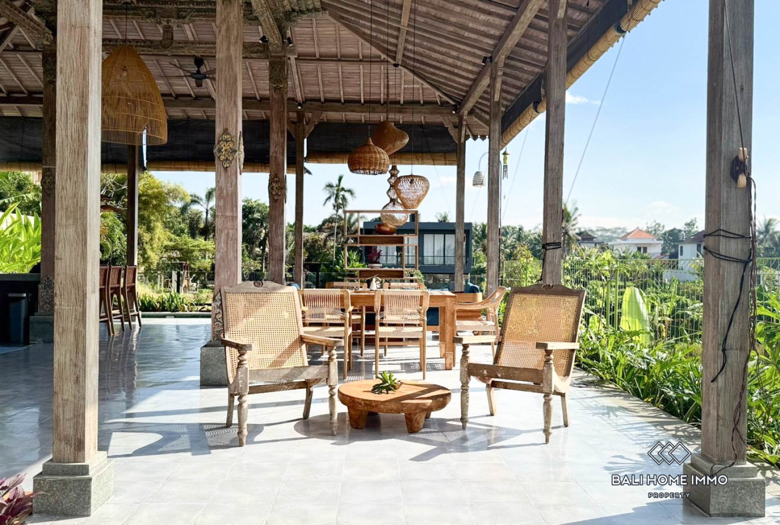 3 Bedroom Villa with Rice Field Views For Rent in Ubud view 2