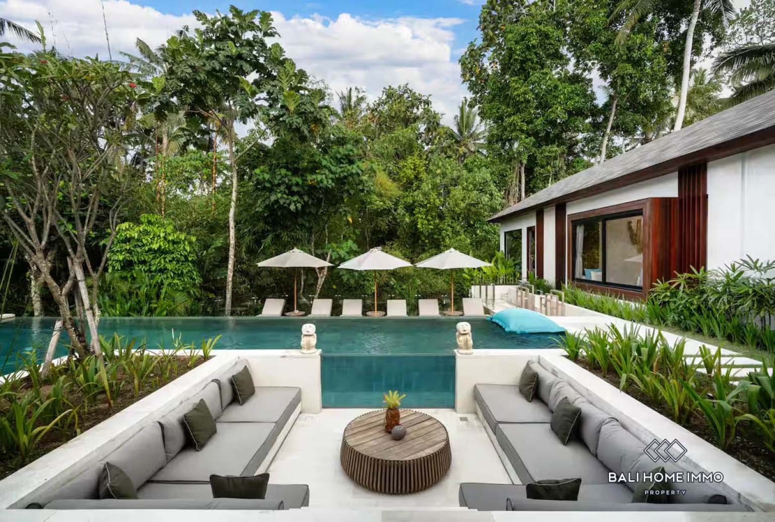 5 Bedroom Pink Zone villa with jungle view for sale in Ubud view 2