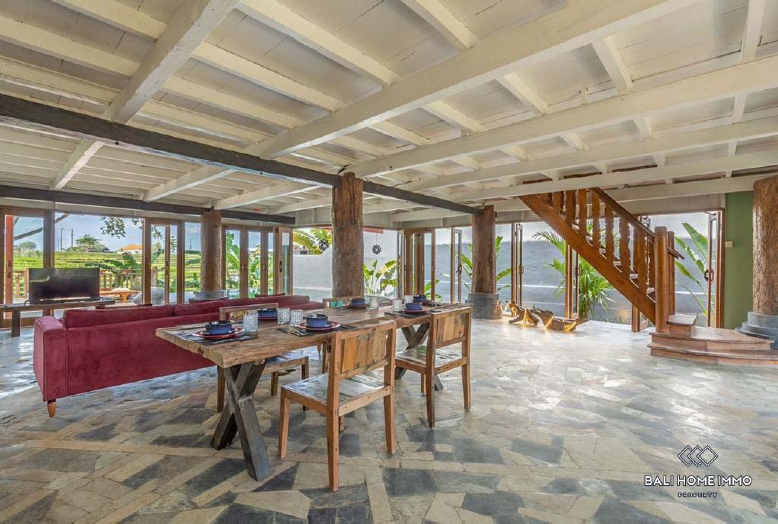 Antique 3-Bedroom Villa Surrounded by Rice Fields for Yearly rental in Bali Cemagi Beach view 6