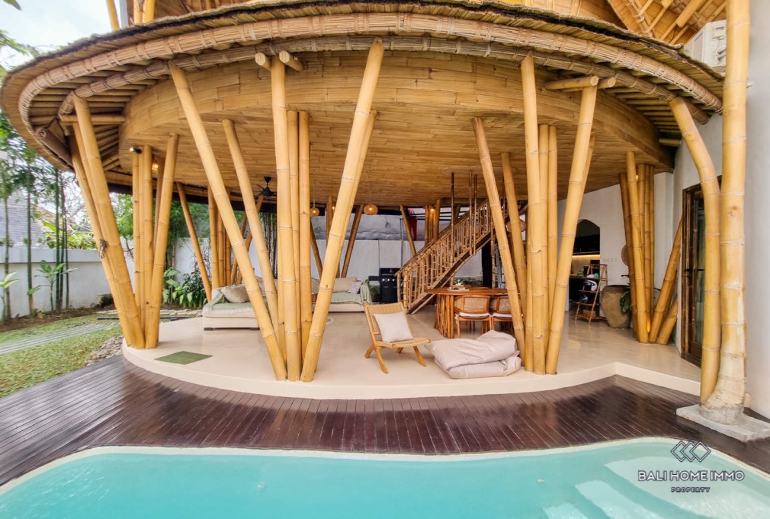 Bamboo Style 2 Bedroom Villa for Rental in Bali Pererenan North Side view 2
