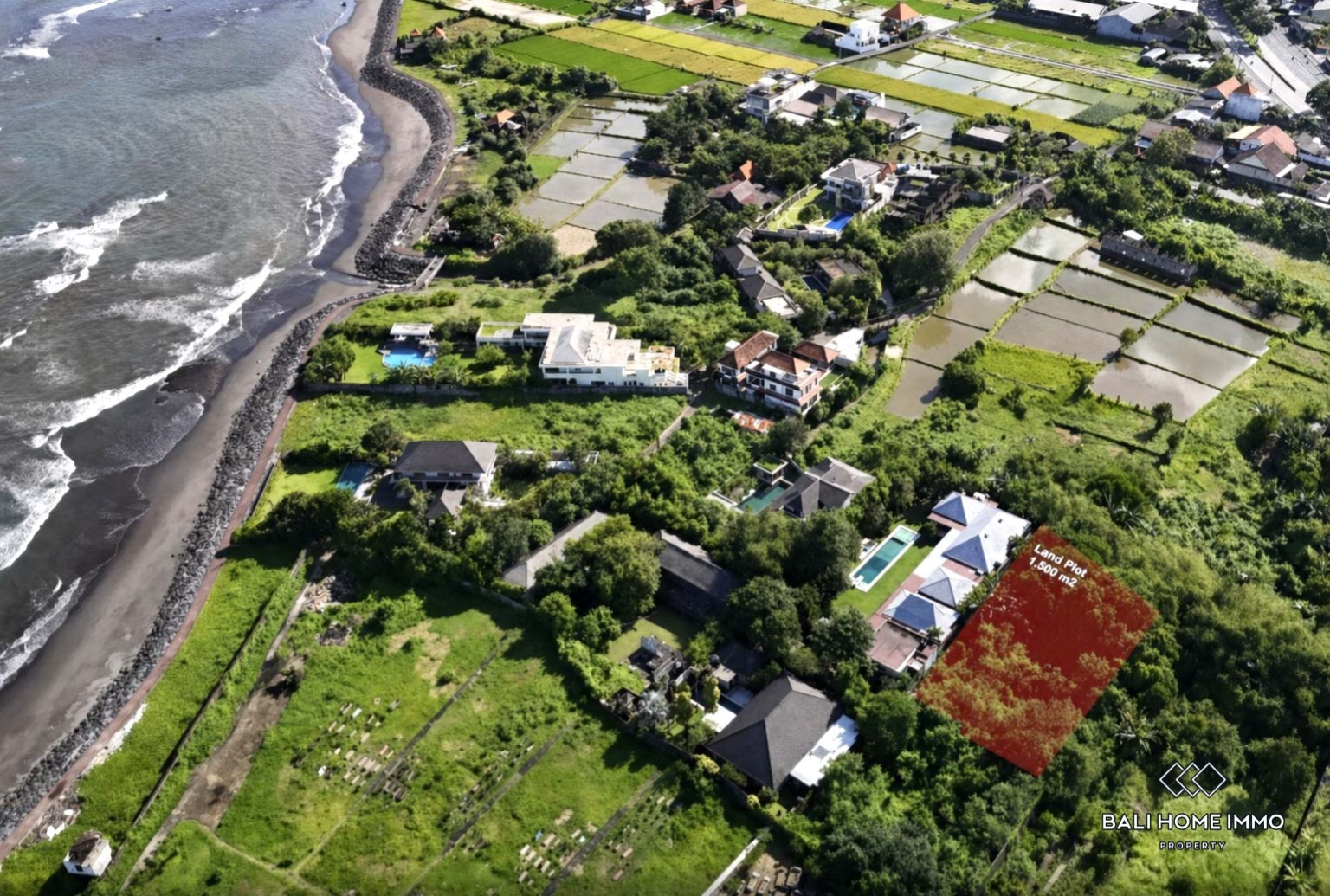 Beachside 15 Are Freehold Land in Pink Zone, Pabean Beach Bali view 2