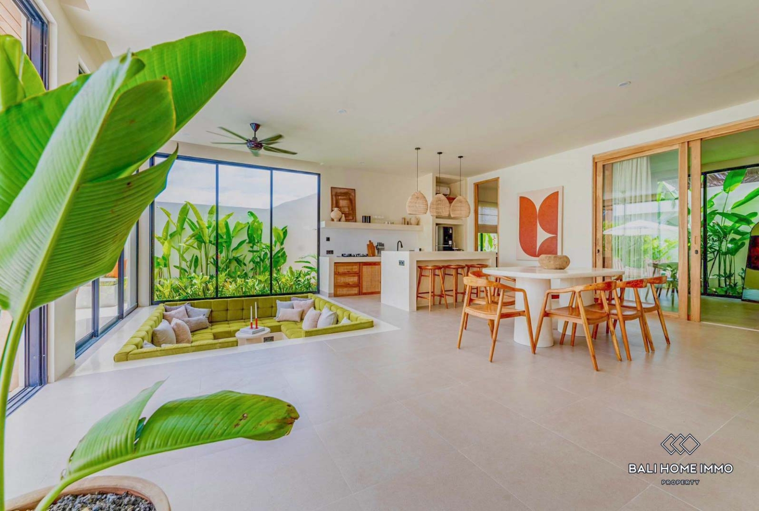 Beautiful 3 Bedrooms villa for sale leasehold in Bali, Pererenan, Tumbak Bayuh view 2