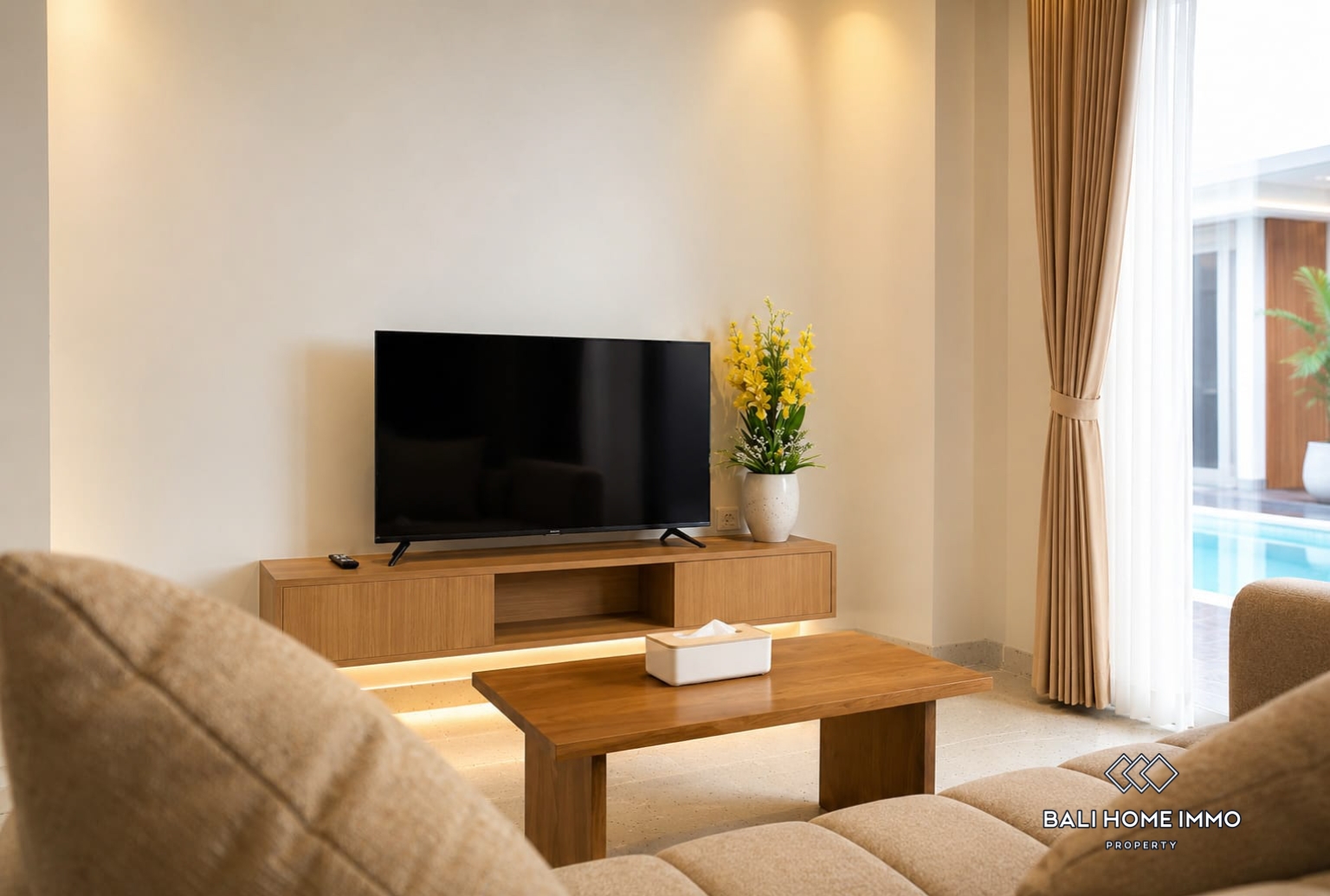 Appartement neuf 1 chambre à vendre en bail emphytéotique à Seminyak, Bali view 3