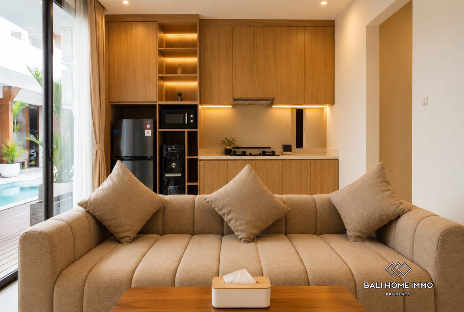 Appartement neuf 1 chambre à vendre en bail emphytéotique à Seminyak, Bali view 4