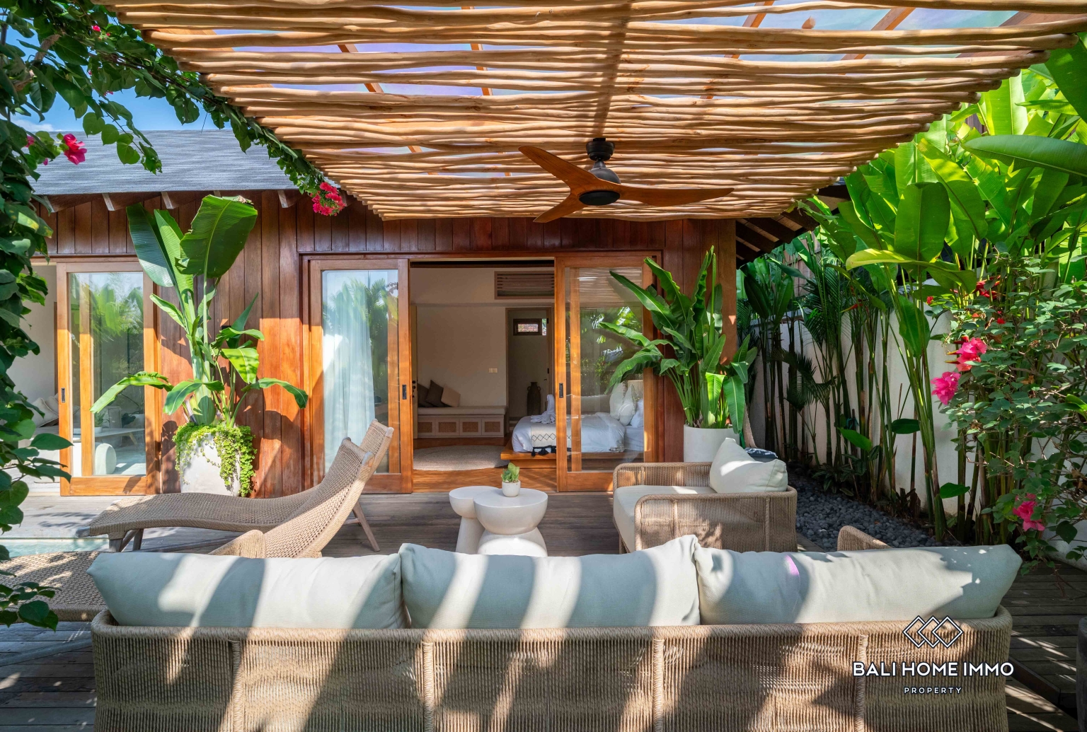 Brand new 2 Bedroom villa for sale and rent in Bali Canggu residential side view 8