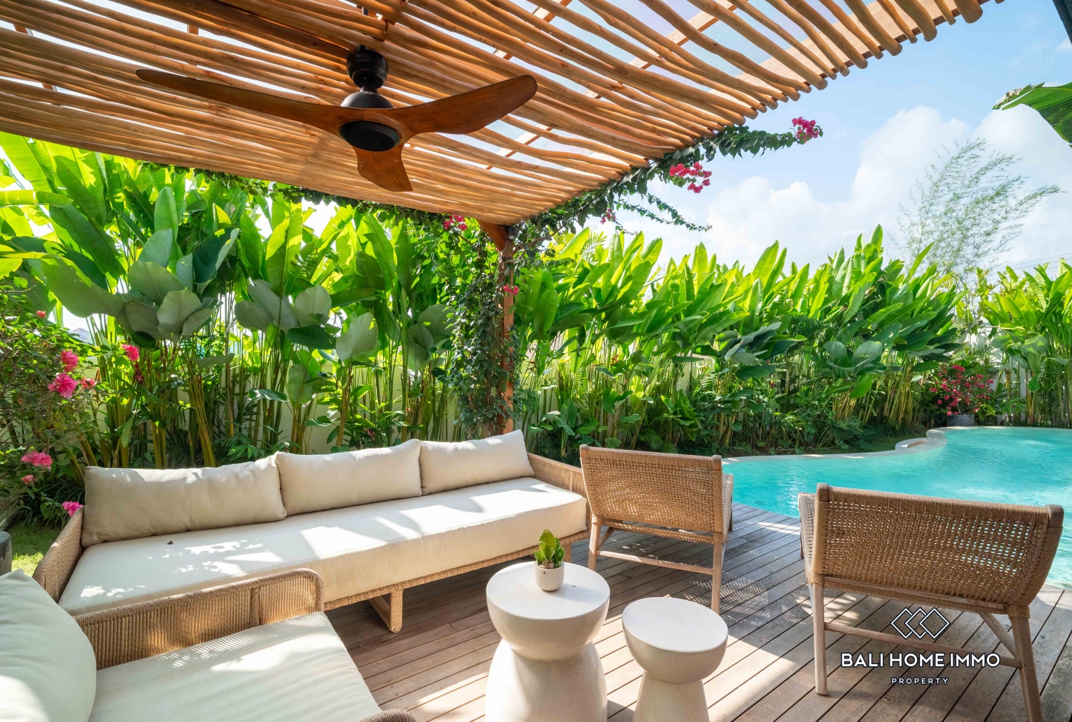 Brand new 2 Bedroom villa for sale and rent in Bali Canggu residential side view 7