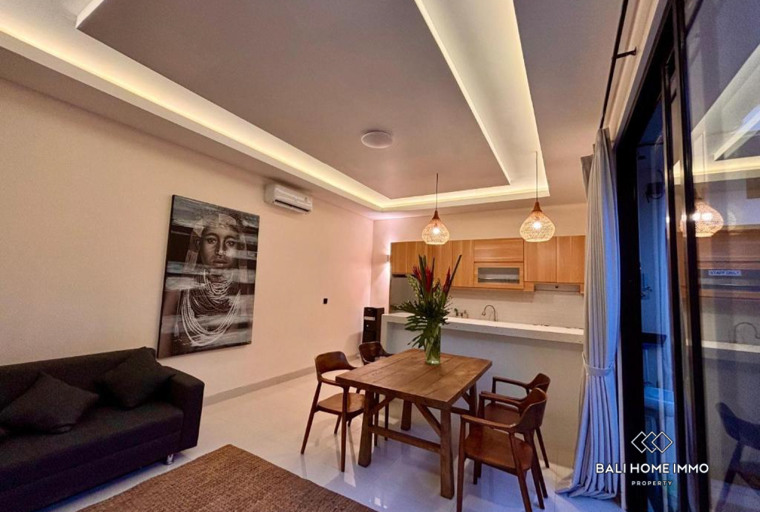 Charming 2 Bedroom Villa for Rent in Canggu Residential side view 2