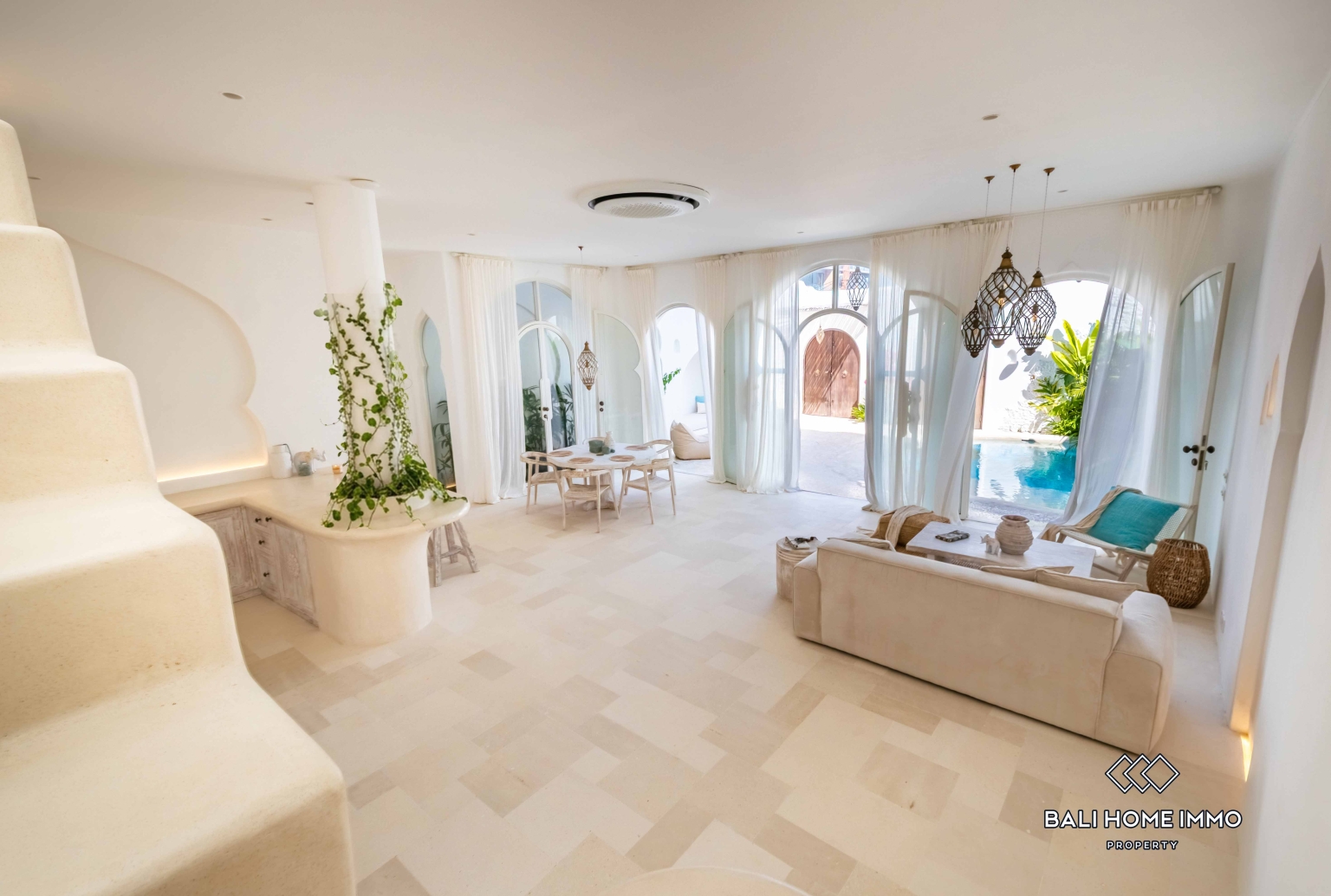Brand new 2 Bedroom Villa with Unique Design For Sale Leasehold Near Seseh Beach Bali view 3