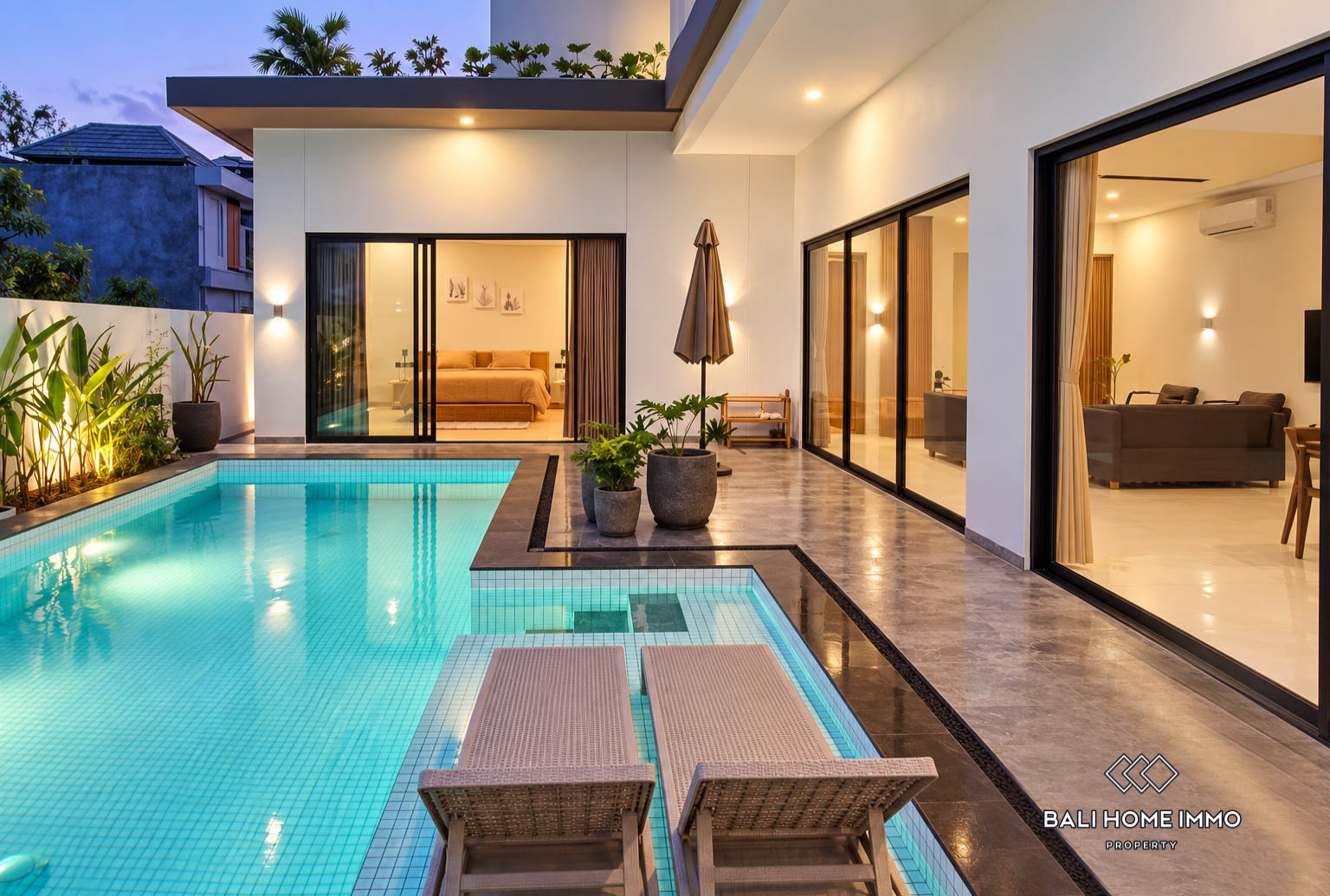 Villa Modern 3 Kamar Baru untuk Dijual dan Disewakan di Nusa Dua view 3