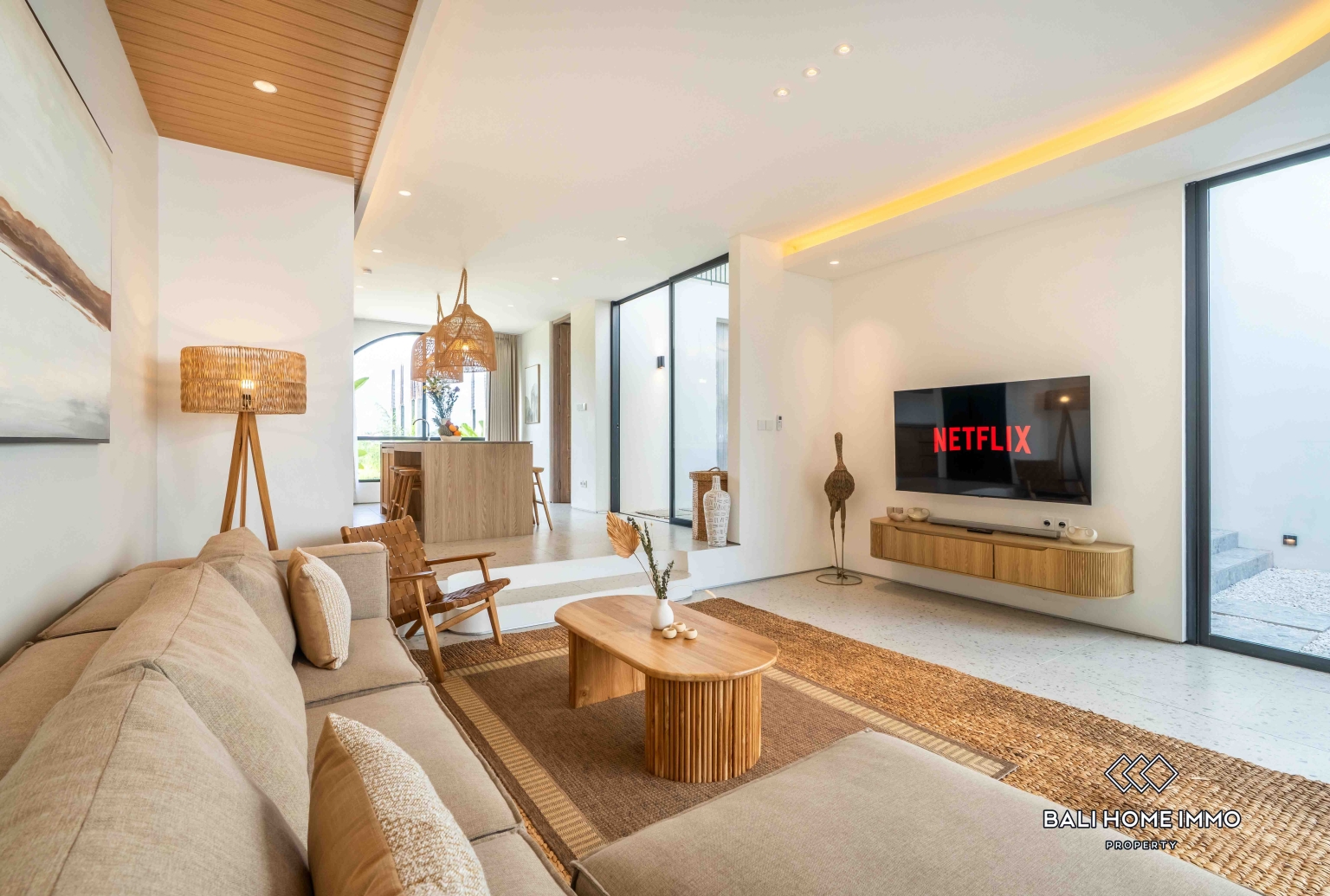 Villa neuve de 3 chambres à vendre en bail emphytéotique à Bali Cemagi view 7