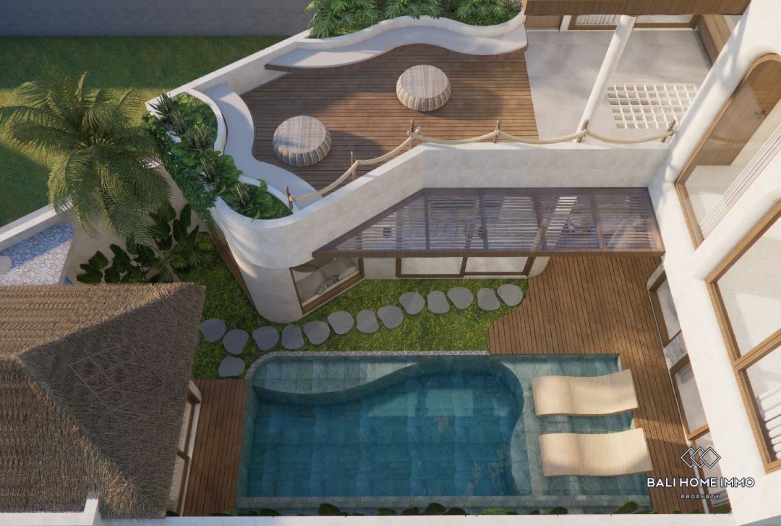 VILLA BARU DENGAN 5 KAMAR UNTUK DISEWA TAHUNAN DAN BULANAN DI JIMBARAN view 3
