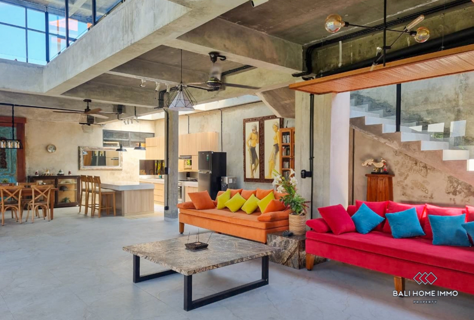 Brand New Industrial 5 Bedroom Villa for Yearly Rental in Bali Tanah Lot East Side view 3
