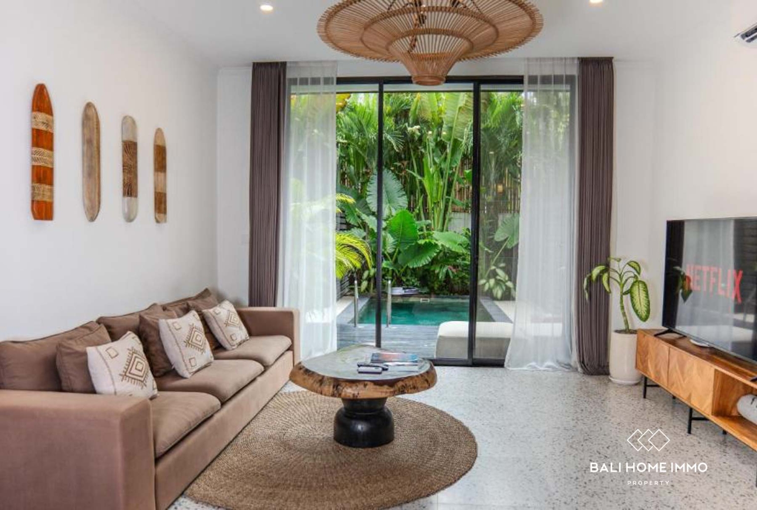 Villa Menawan 2 Kamar untuk Dijual dengan Status Hak Sewa di Canggu Bali view 3