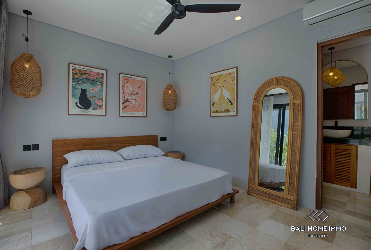 Villa Menawan 3 Kamar Dijual dengan Status Hak Sewa di Bali Pererenan Sisi Utara view 11