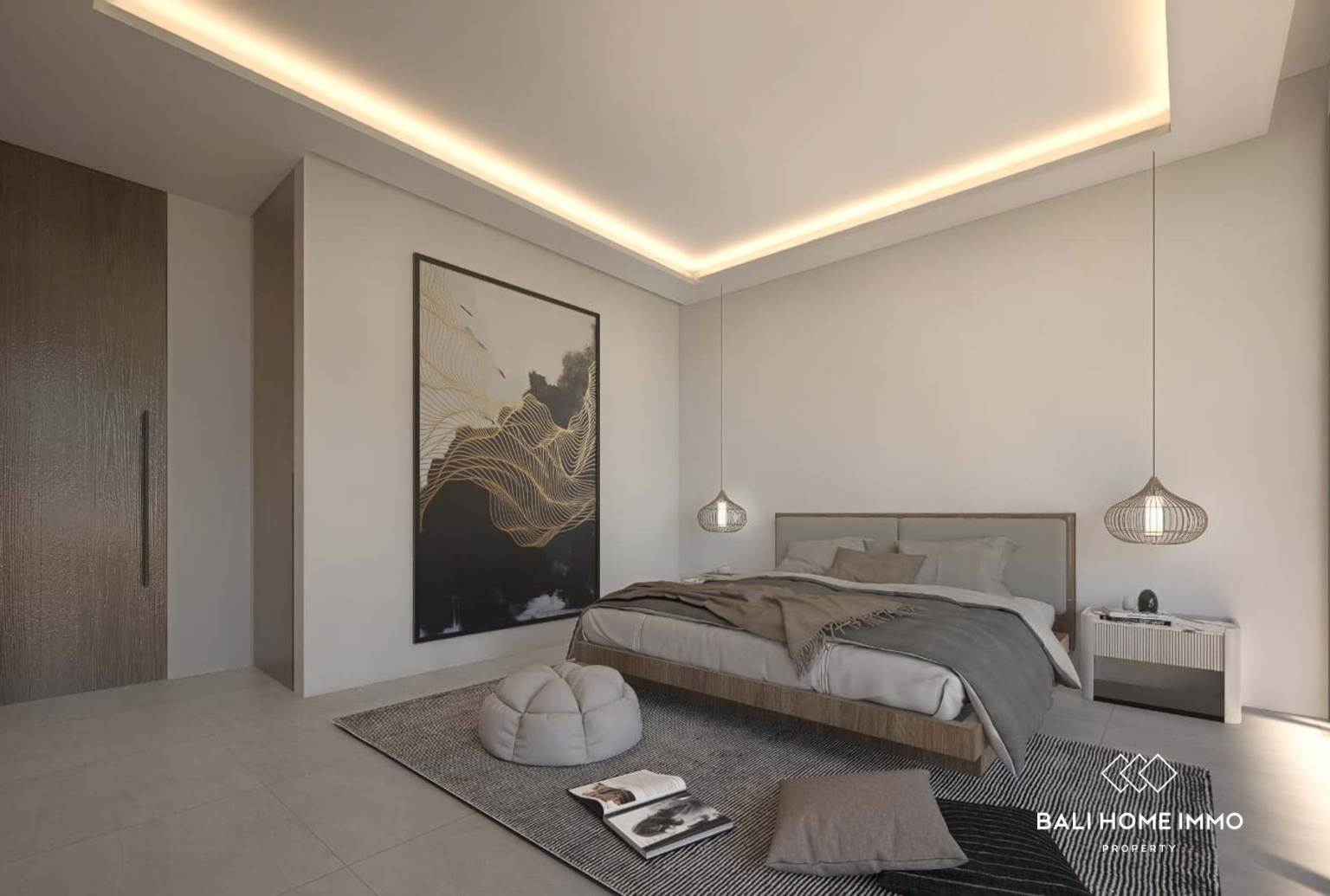 Villa élégante de 3 chambres sur plan à vendre en bail emphytéotique à Tumbak Bayuh, Bali view 8
