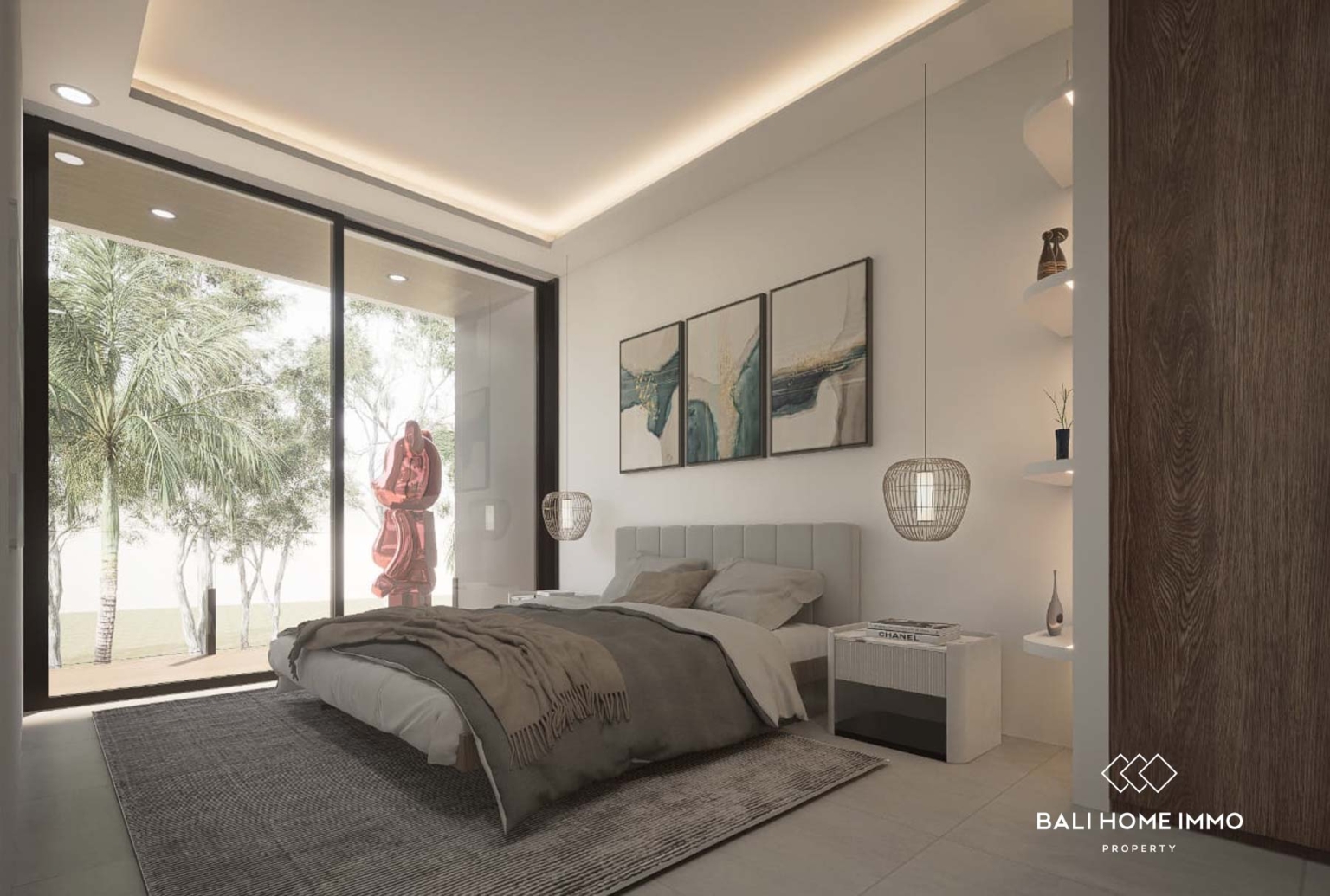 Villa élégante de 3 chambres sur plan à vendre en bail emphytéotique à Tumbak Bayuh, Bali view 12