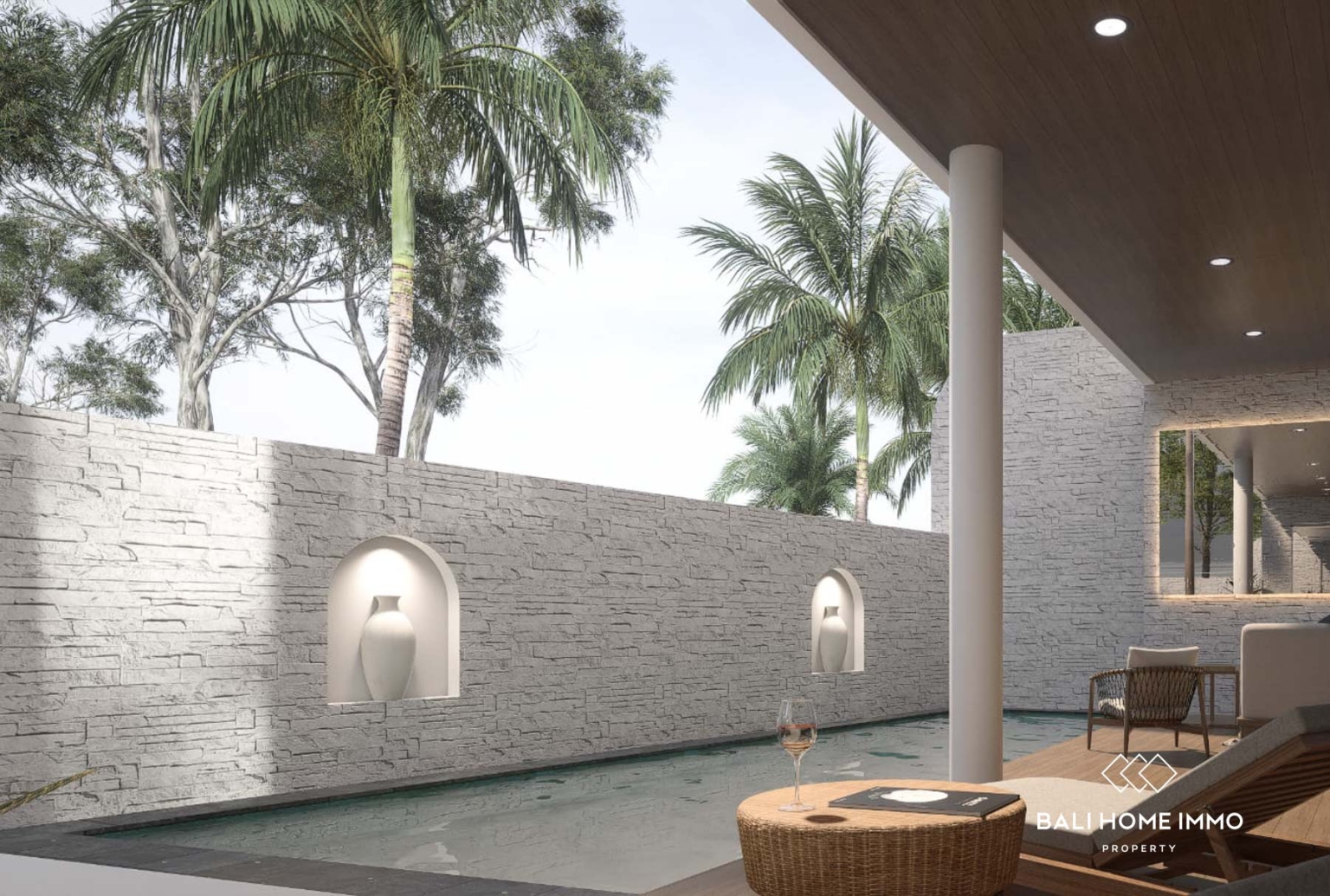 Villa élégante de 3 chambres sur plan à vendre en bail emphytéotique à Tumbak Bayuh, Bali view 24