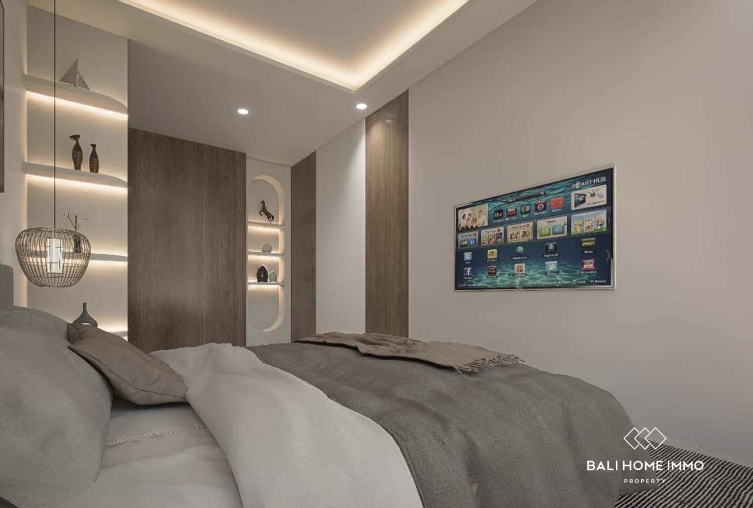 Villa élégante de 3 chambres sur plan à vendre en bail emphytéotique à Tumbak Bayuh, Bali view 16