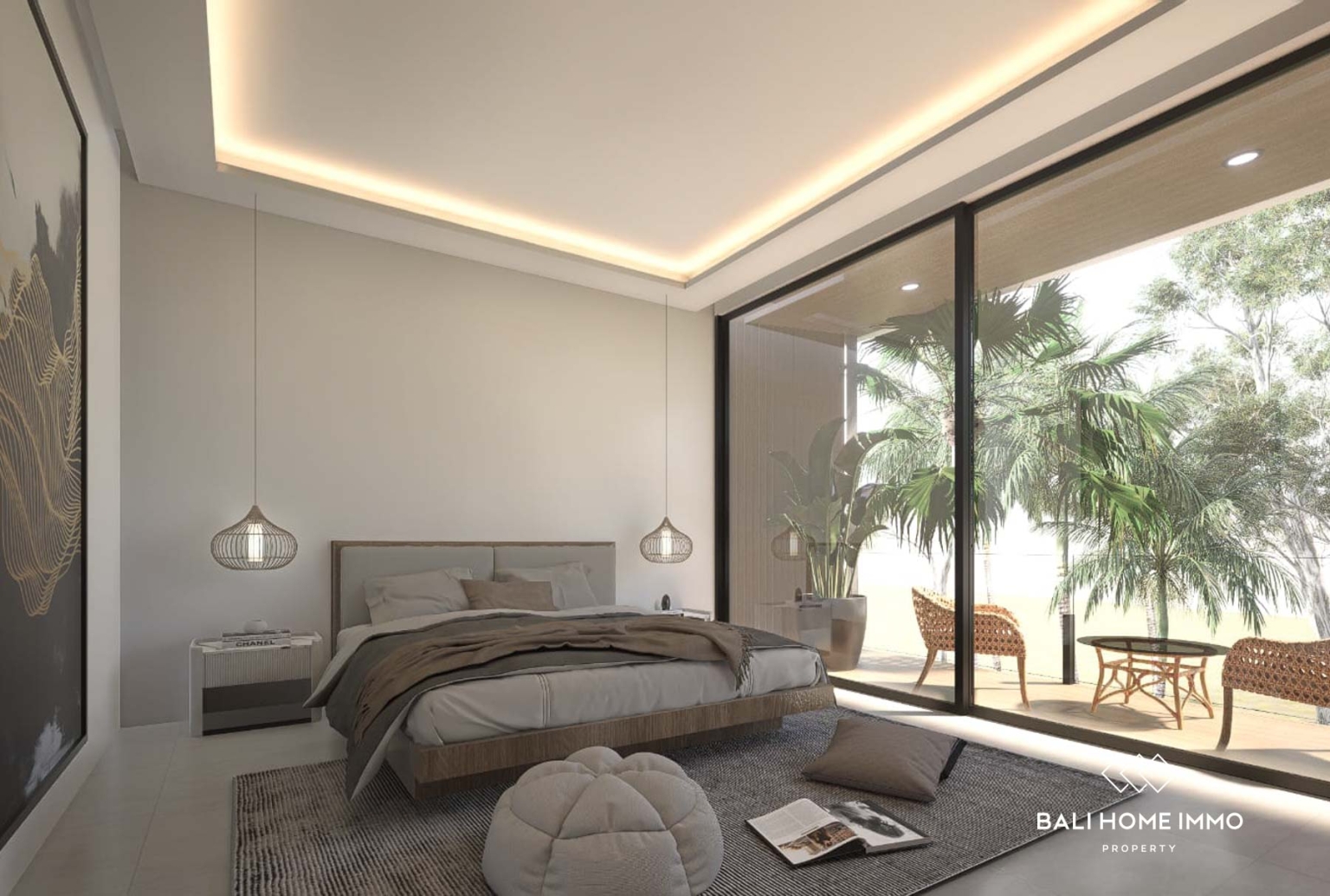 Villa élégante de 3 chambres sur plan à vendre en bail emphytéotique à Tumbak Bayuh, Bali view 9
