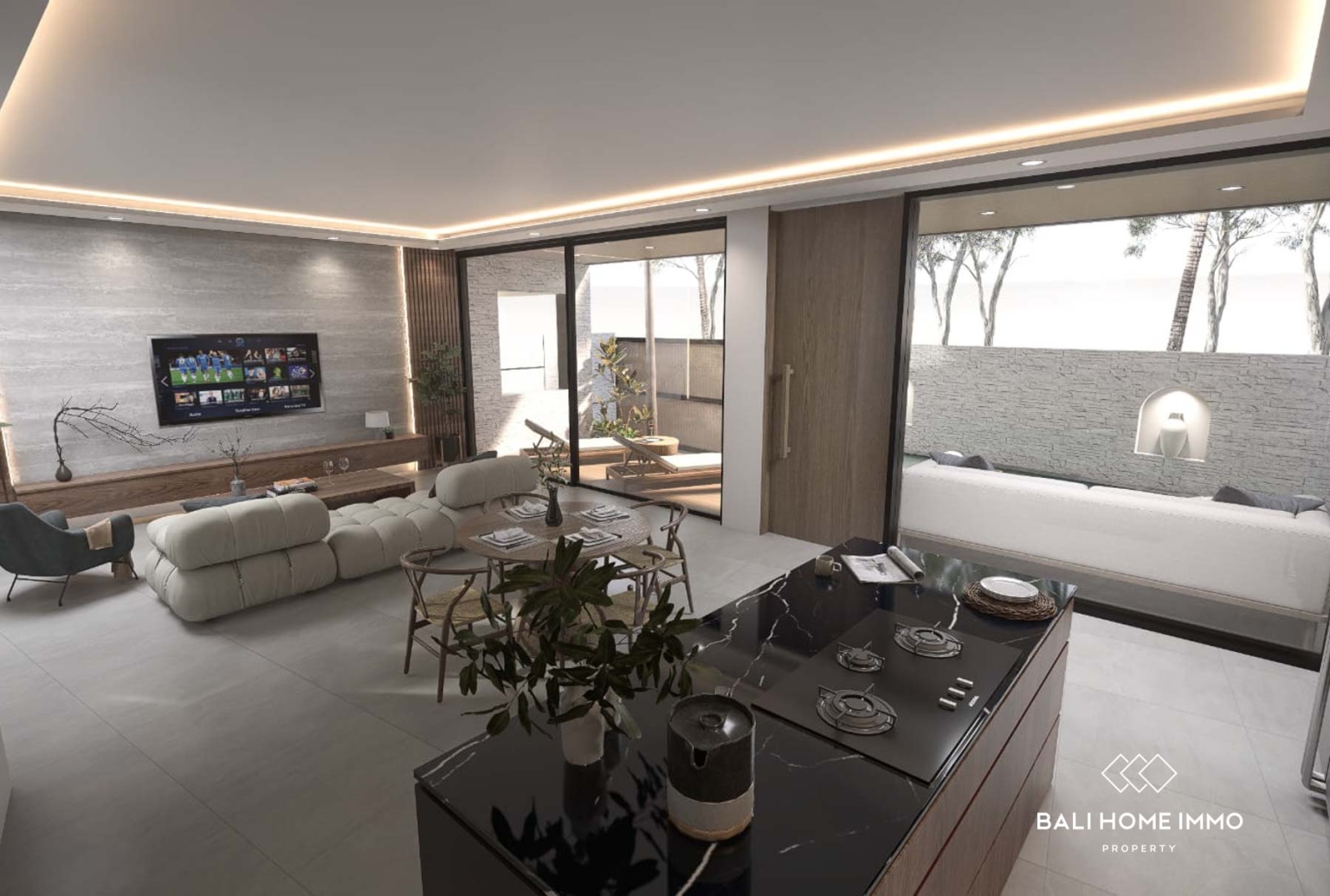Villa élégante de 3 chambres sur plan à vendre en bail emphytéotique à Tumbak Bayuh, Bali view 6