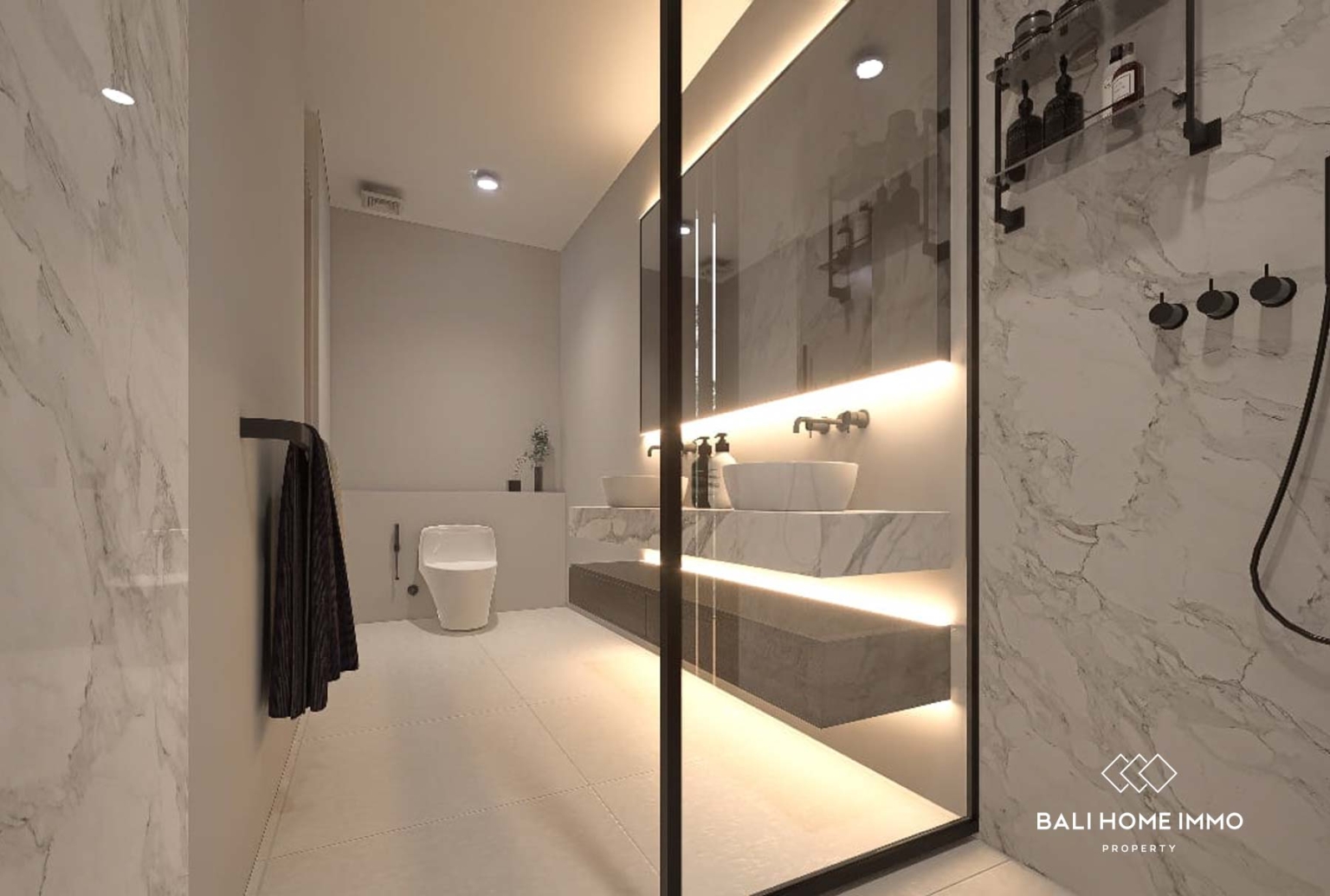 Villa élégante de 3 chambres sur plan à vendre en bail emphytéotique à Tumbak Bayuh, Bali view 21