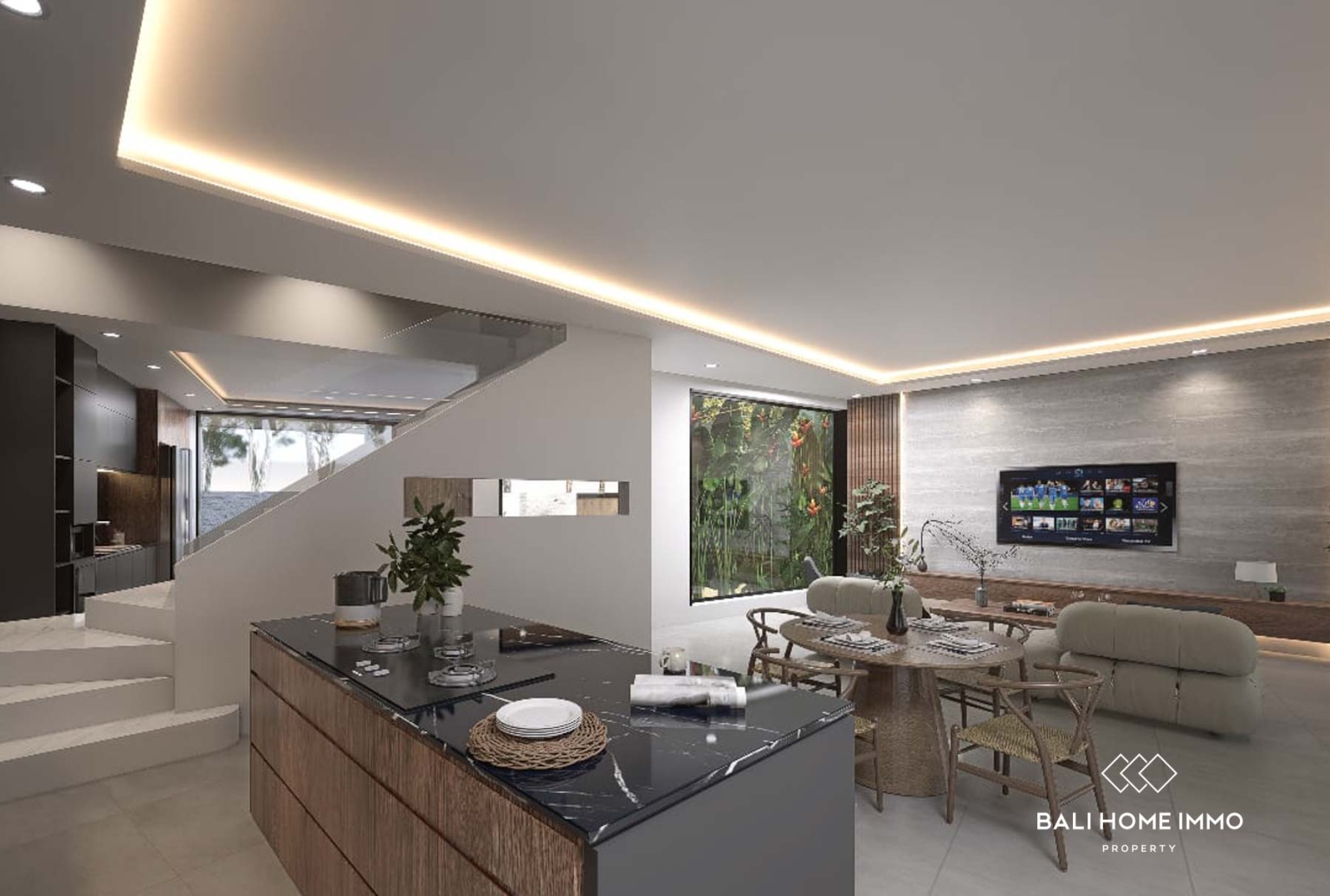 Villa élégante de 3 chambres sur plan à vendre en bail emphytéotique à Tumbak Bayuh, Bali view 7