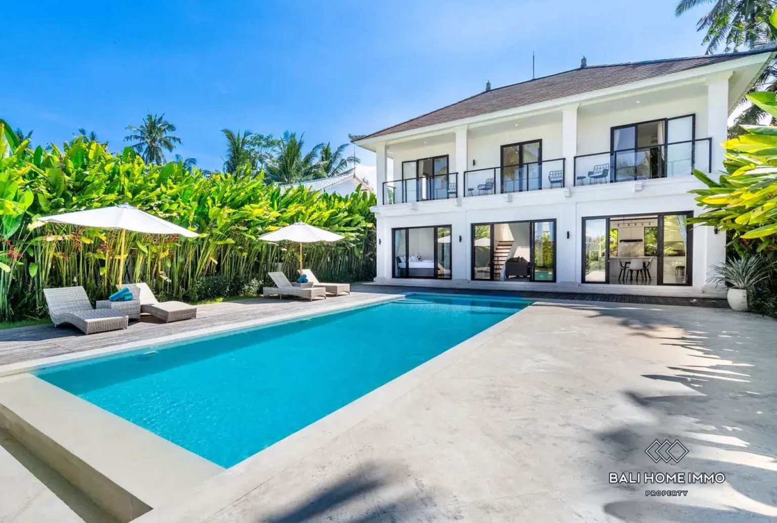 Magnifique villa moderne de 3 chambres avec vue panoramique sur les rizières à vendre à Ubud view 2