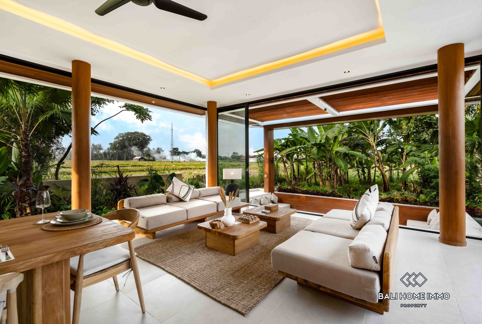 Luxurious 4 bedroom Villa with Stunning Rice Field & Mountain Views in Singapadu view 4