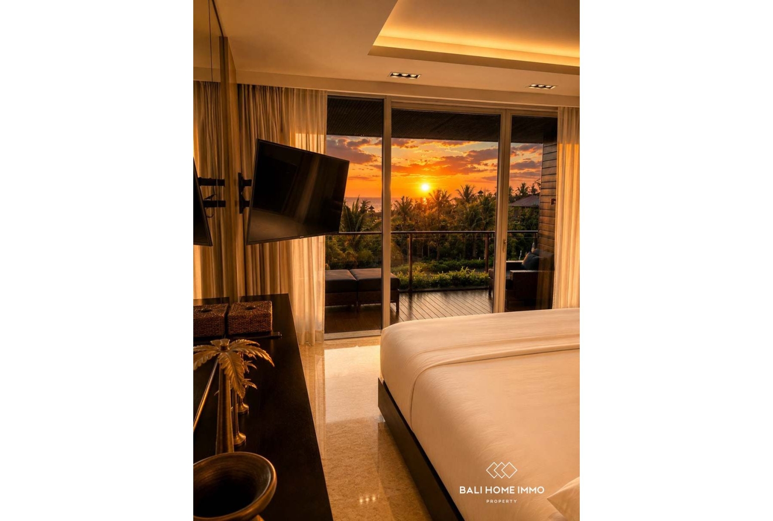 Villa Penthouse Mewah 3 Kamar untuk Dijual dengan Status Hak Sewa di Canggu Bali view 7