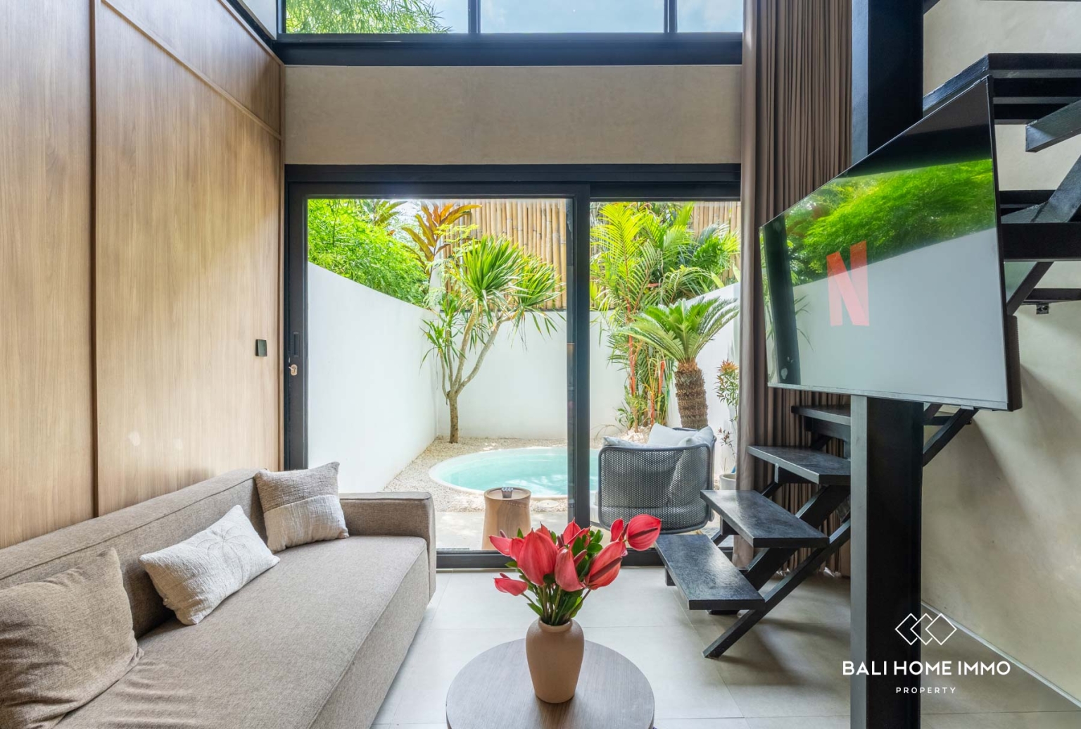 Villa de style mezzanine avec 1 chambre à vendre à Babakan, Bali view 2