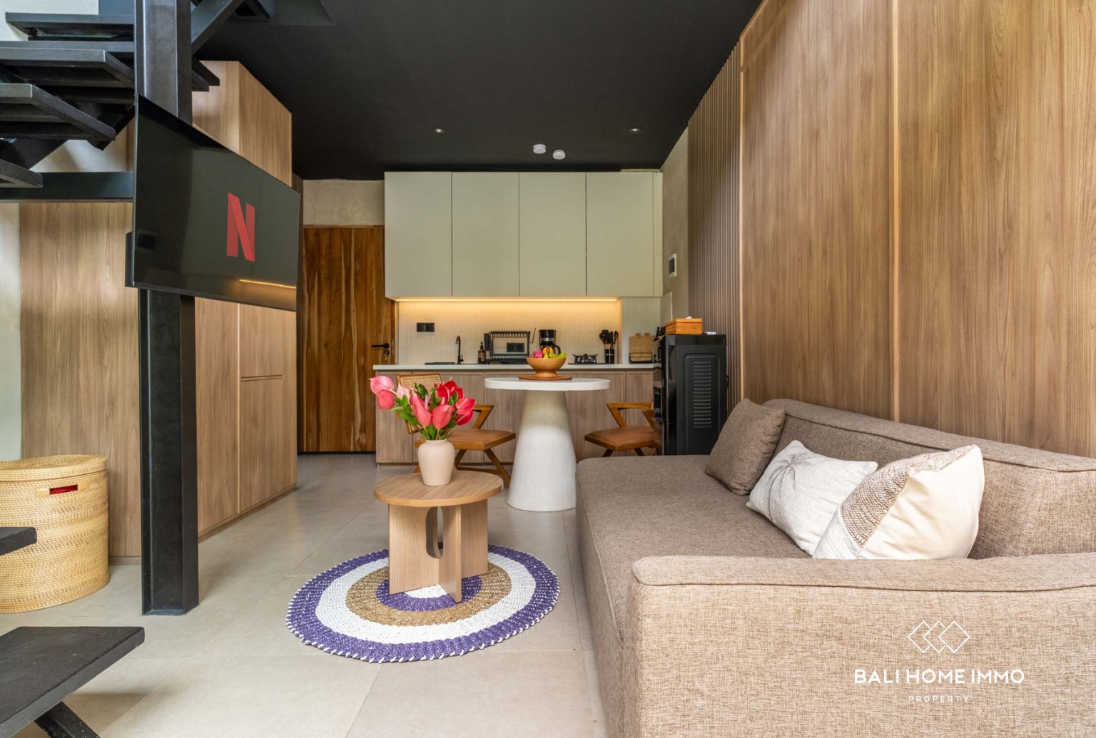 Villa de style mezzanine avec 1 chambre à vendre à Babakan, Bali view 6