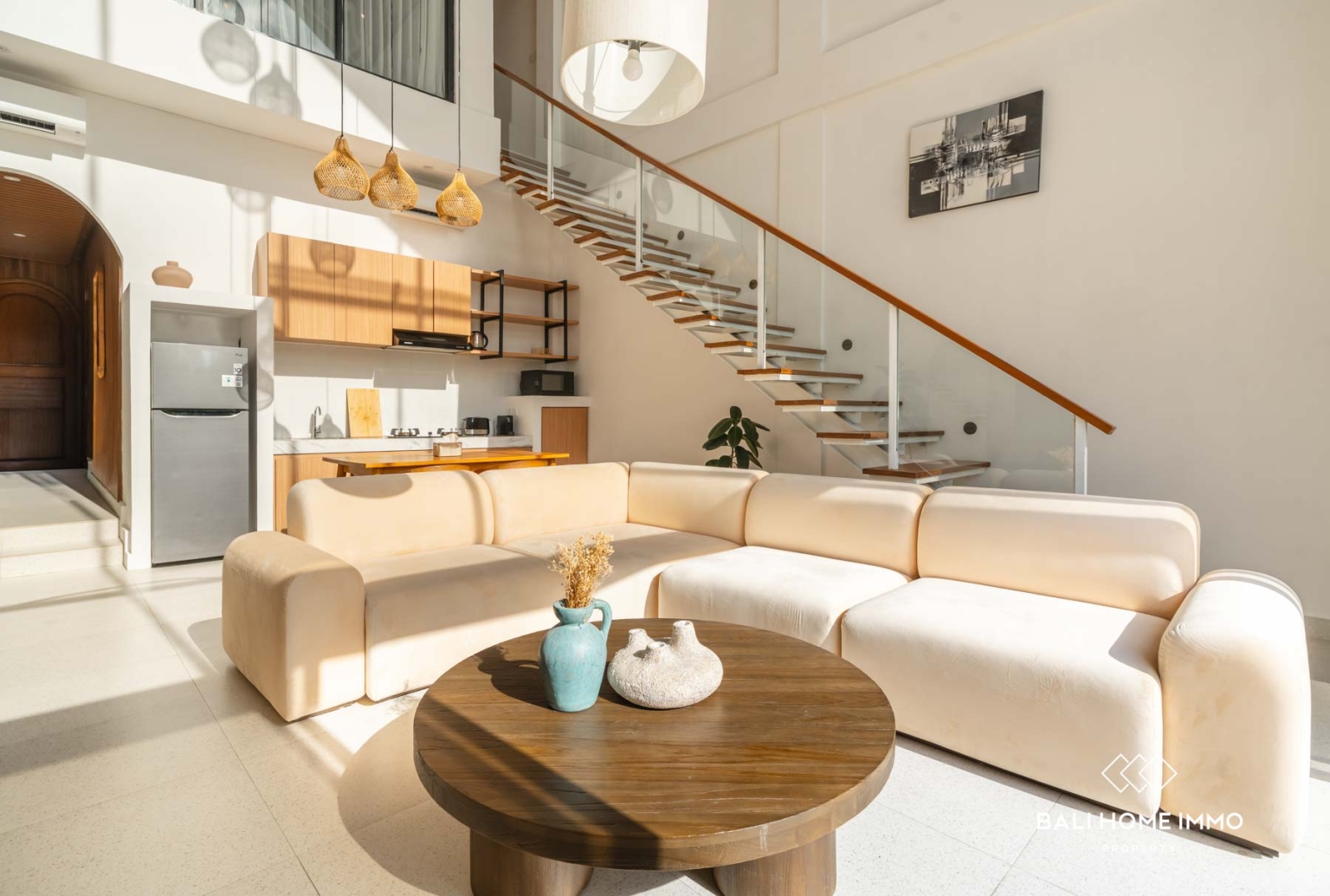 VILLA GAYA MEZZANINE 2 KAMAR UNTUK DIJUAL DENGAN HARGA LEASEHOLD DI CANGGU BALI view 7