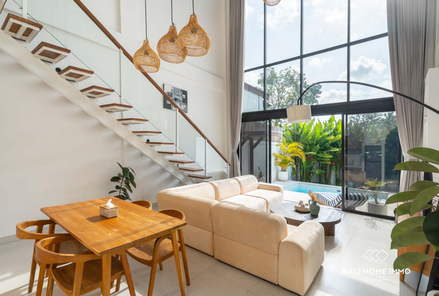 VILLA GAYA MEZZANINE 2 KAMAR UNTUK DIJUAL DENGAN HARGA LEASEHOLD DI CANGGU BALI view 8