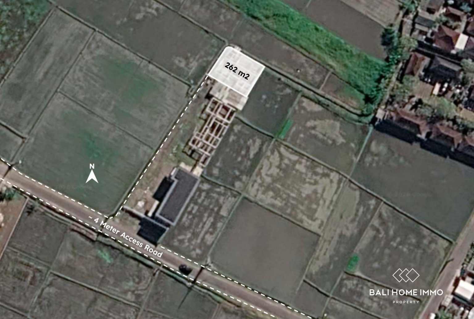 Tanah di tengah sawah, dijual dengan sistem sewa guna usaha di Kedungu, Bali. view 4