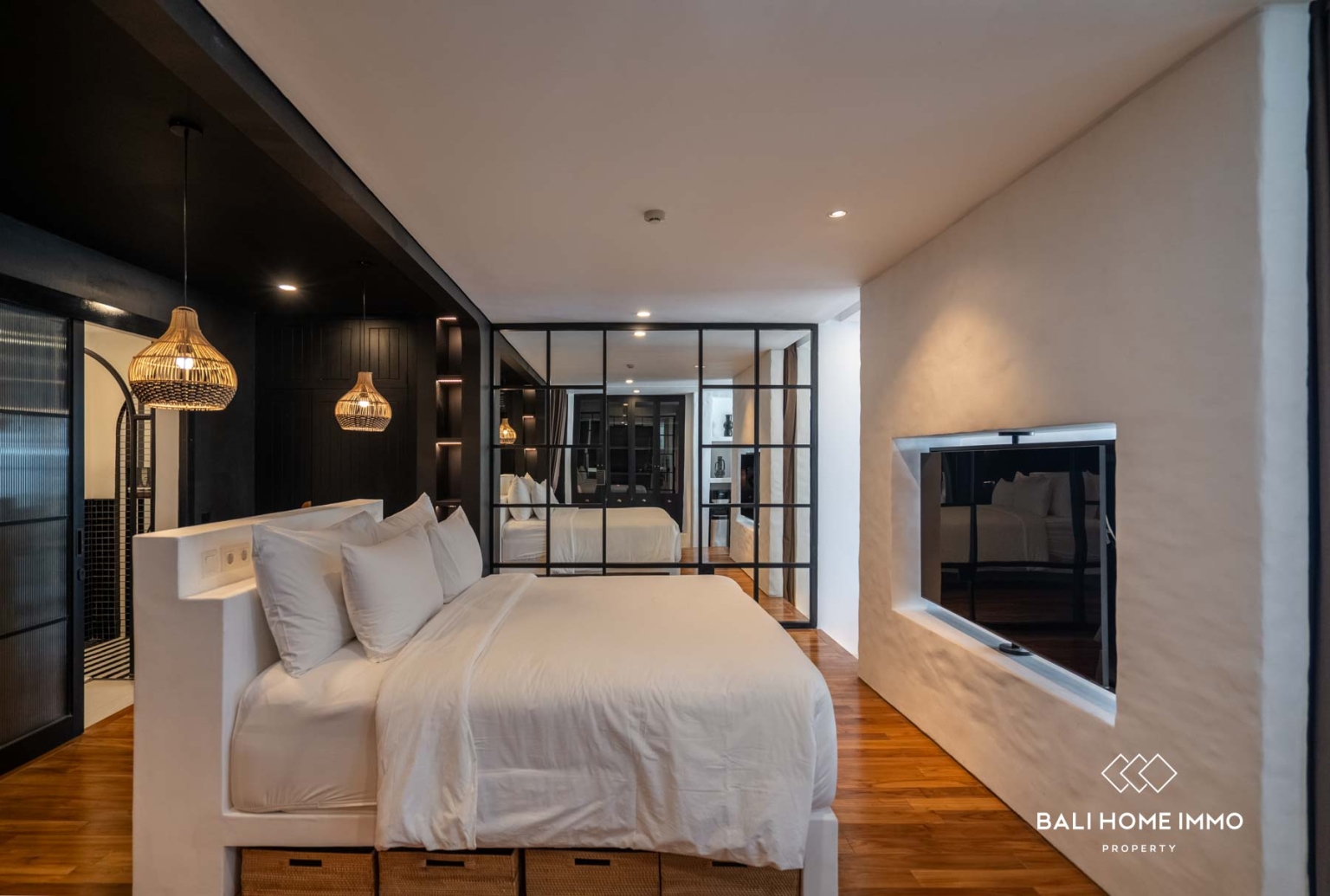Appartement moderne d'une chambre à coucher à vendre en bail emphytéotique à Berawa, Bali view 9