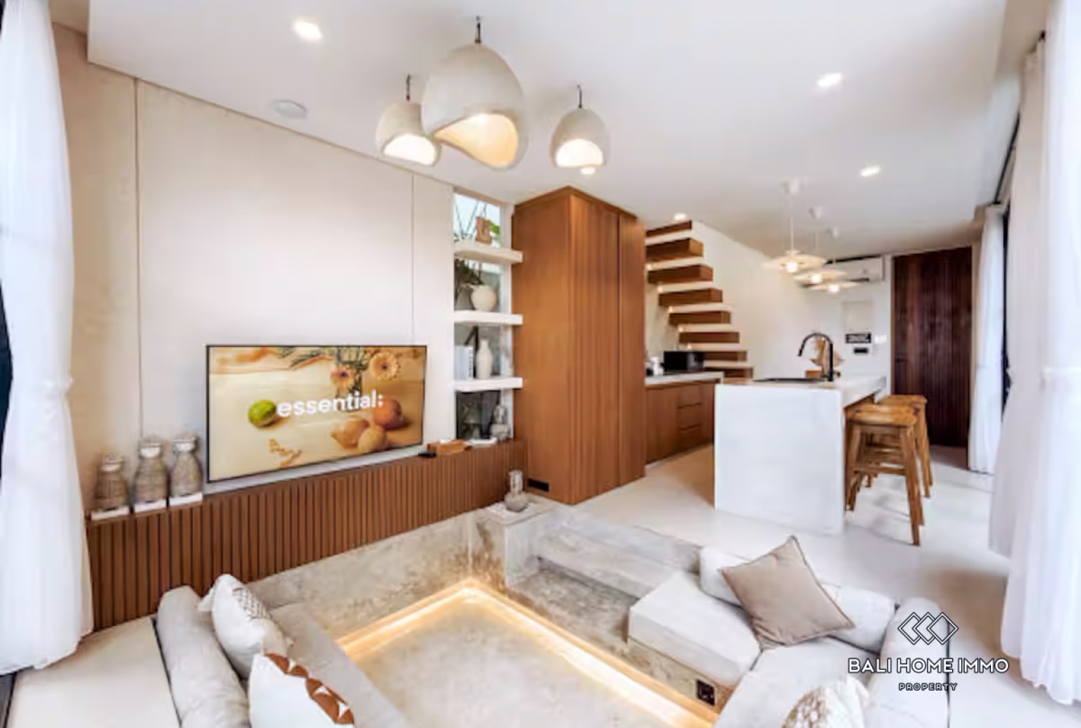 Modern 3 Bedroom Villa for Rental in Bali Cemagi Beachside view 2