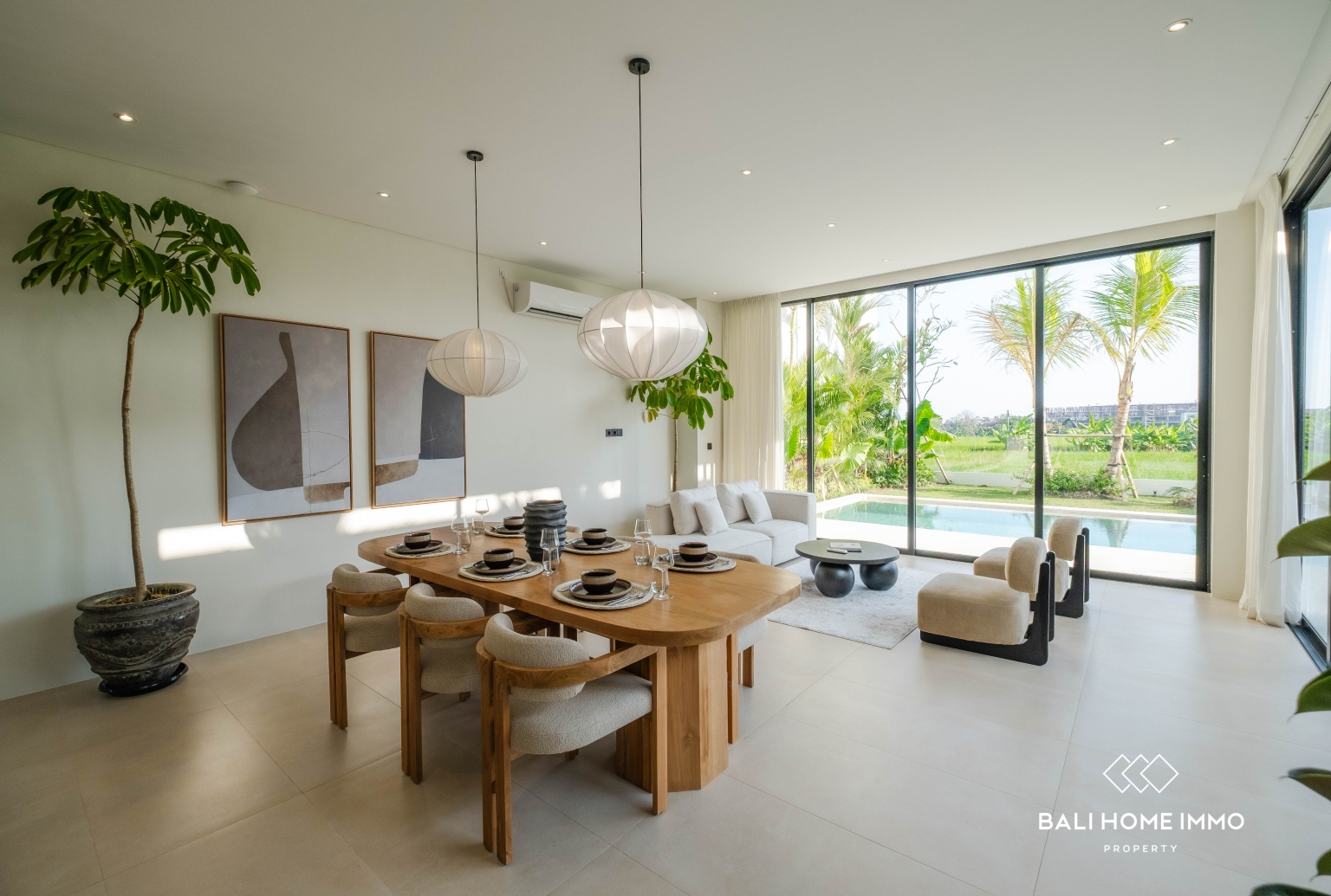 Modern 4 bedroom Villa with Rice Field & Sunset View for sale in Cemagi view 7