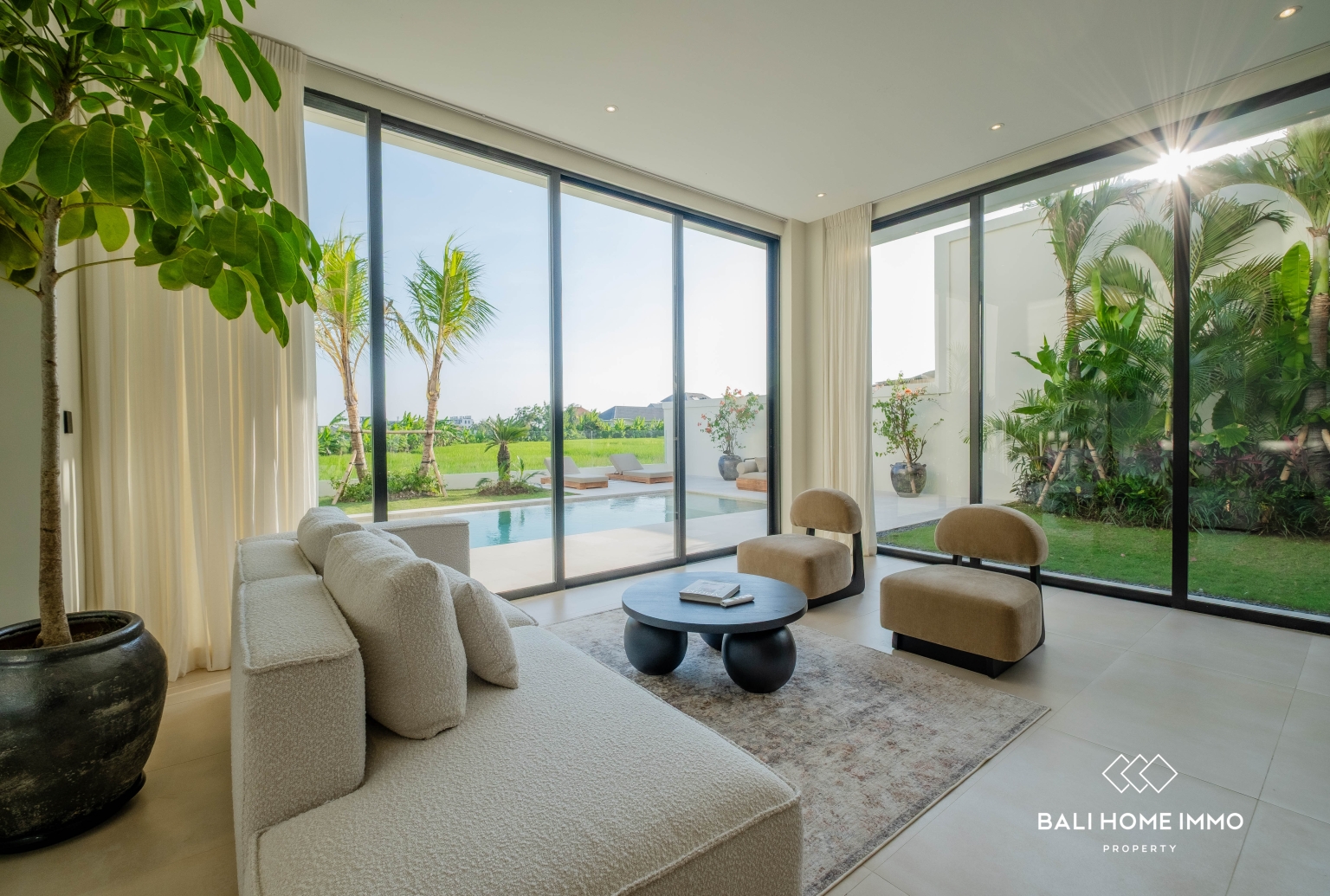 Modern 4 bedroom Villa with Rice Field & Sunset View for sale in Cemagi view 4