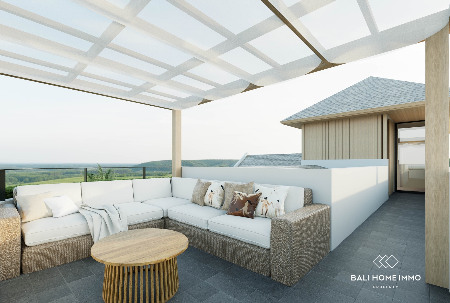 Modern Tropical Off Plan Project 3 Bedroom Villa in Babakan with Panoramic Green Views view 11
