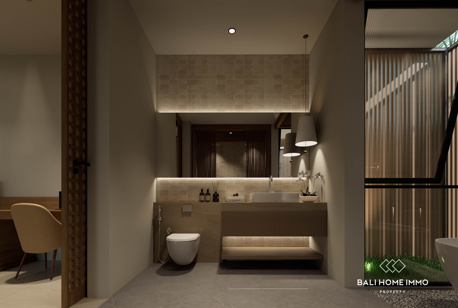 Modern Tropical Off Plan Project 3 Bedroom Villa in Babakan with Panoramic Green Views view 8