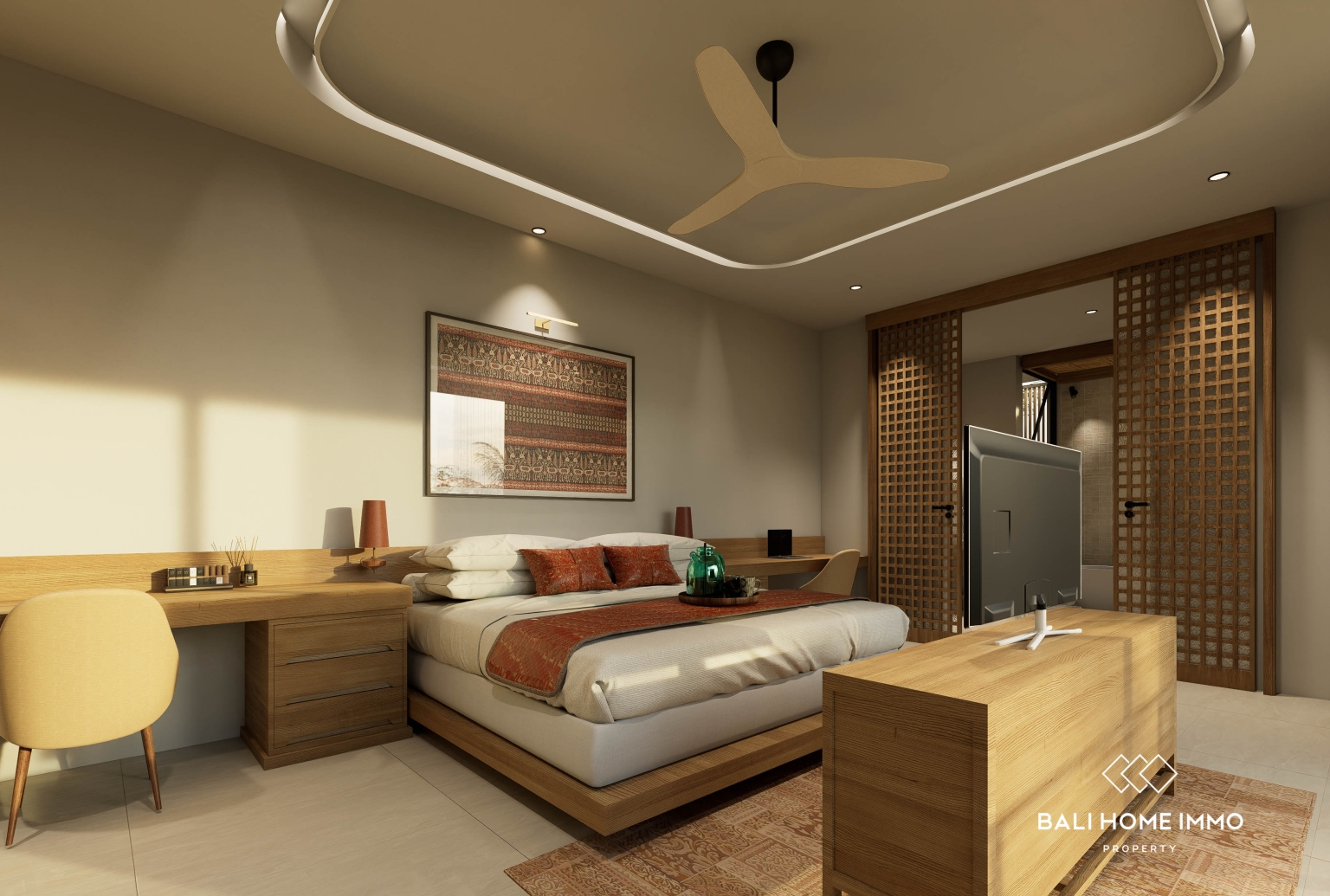 Modern Tropical Off Plan Project 3 Bedroom Villa in Babakan with Panoramic Green Views view 5