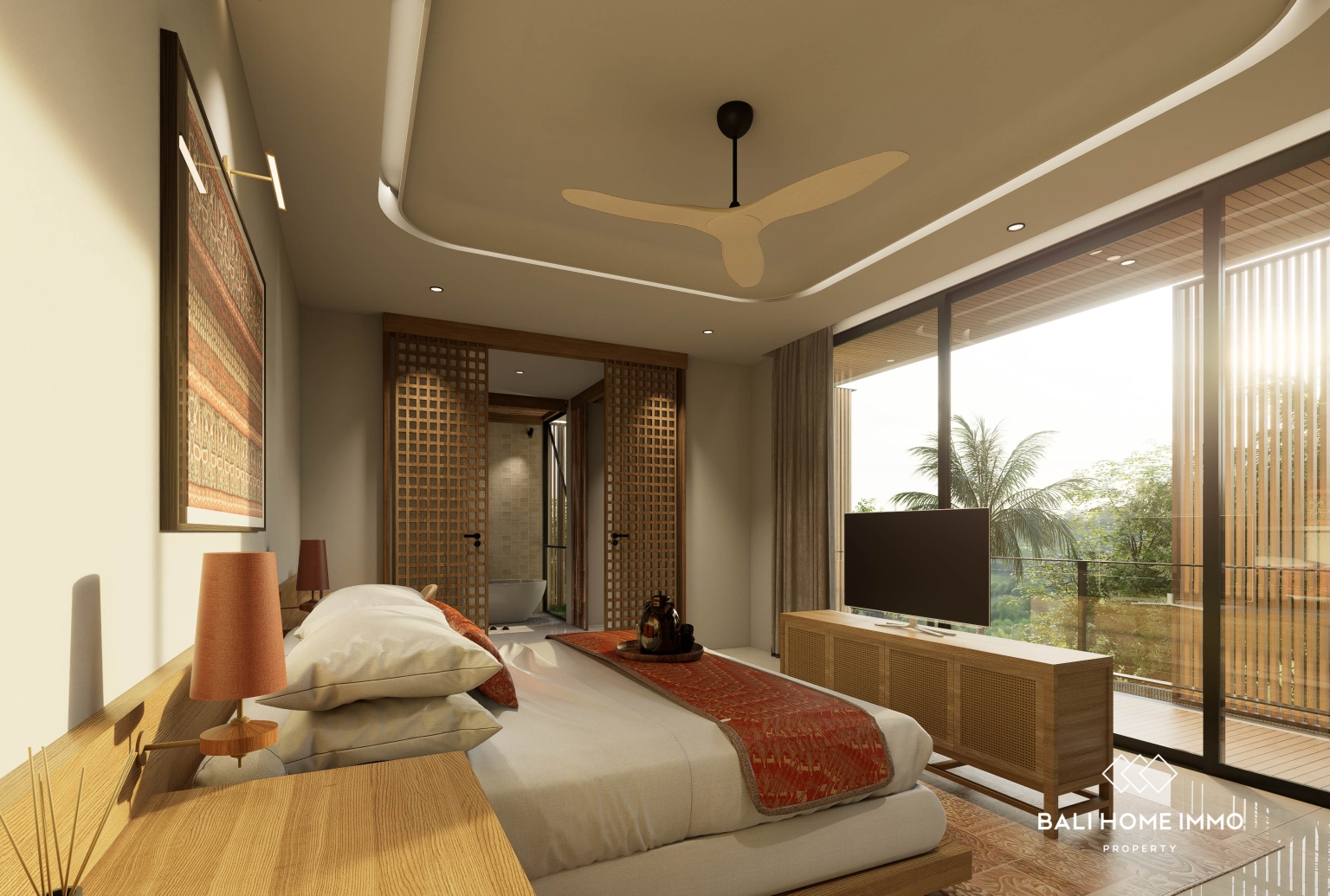 Modern Tropical Off Plan Project 3 Bedroom Villa in Babakan with Panoramic Green Views view 7