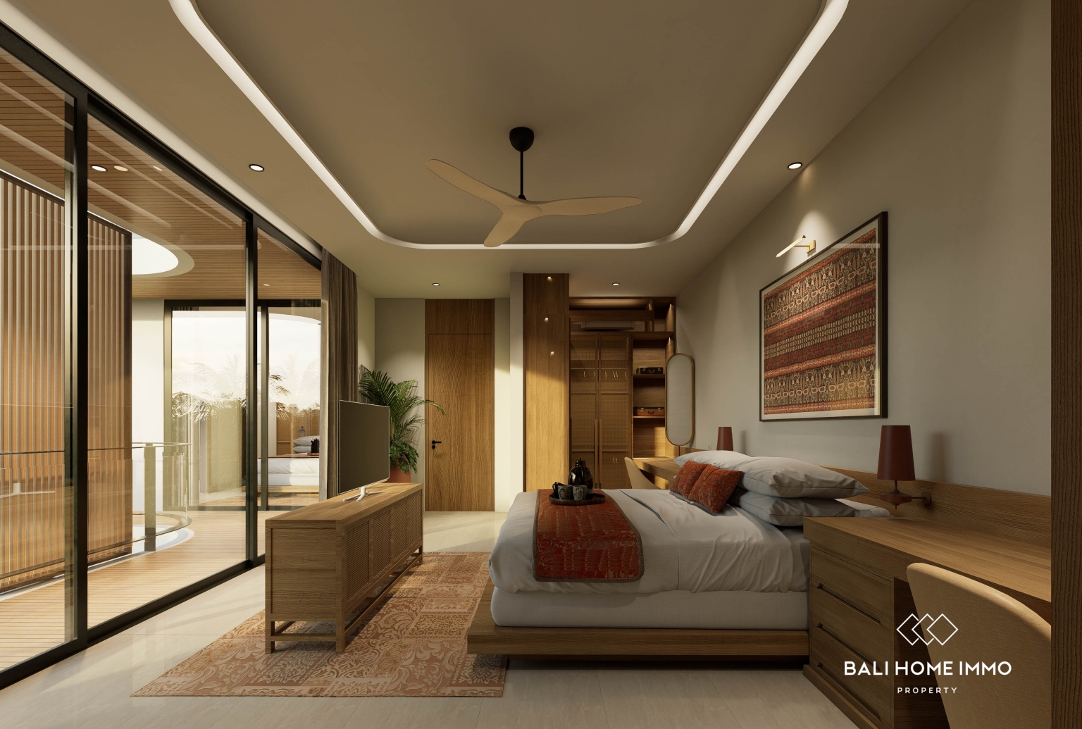 Modern Tropical Off Plan Project 3 Bedroom Villa in Babakan with Panoramic Green Views view 6